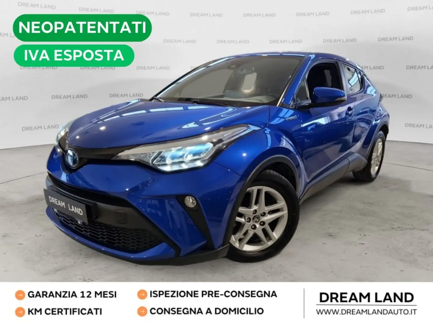 Toyota C-HR 1.8 Hybrid E-CVT Active IVA ESPOSTA - NEOPATENTATI Blu/Azzurro - 1