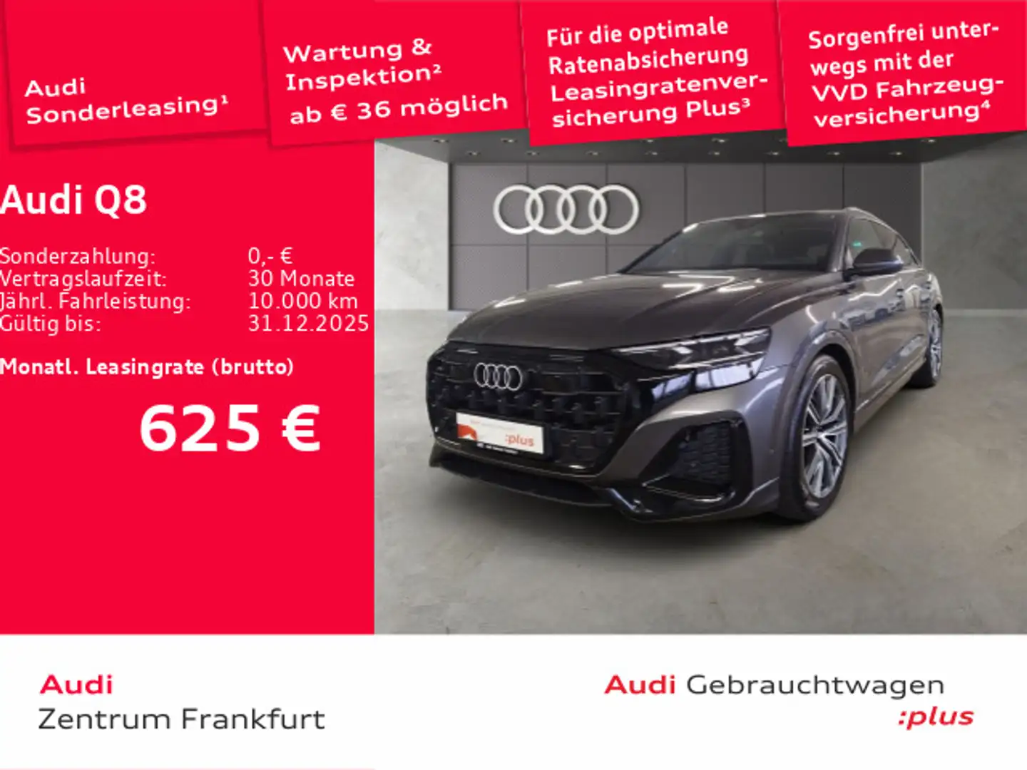 Audi Q8 45 TDI quattro tiptronic MatrixLED Luft AHK A Grau - 1
