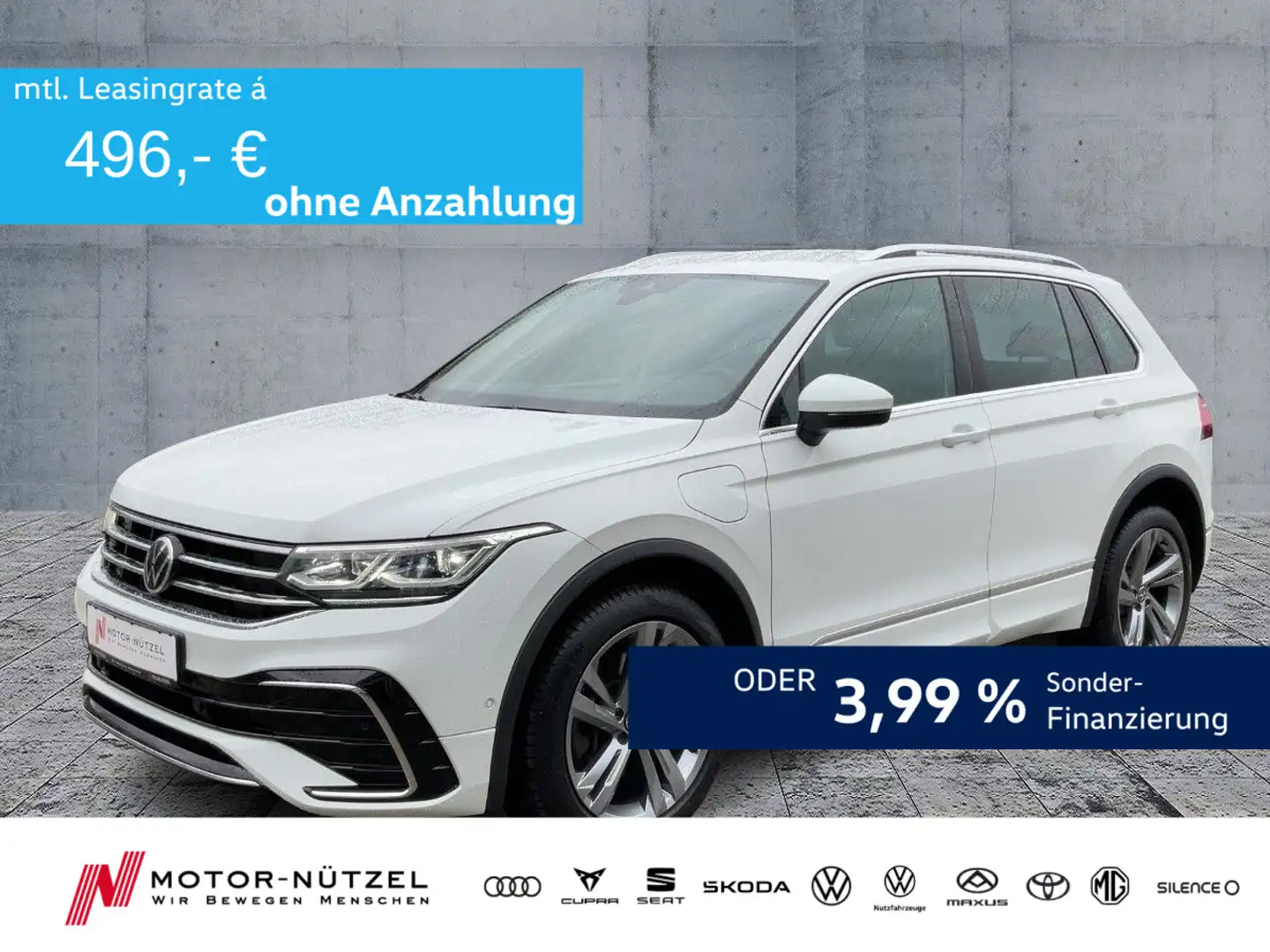 Volkswagen Tiguan 1.4 TSI eHybrid R-LINE MATRIX+NAVI+ACC Weiß - 1