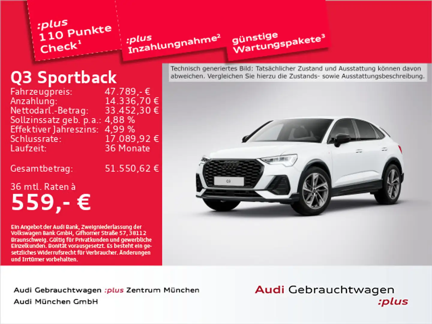 Audi Q3 35 TFSI S tronic S line AHK/ACC/Nav Weiß - 1