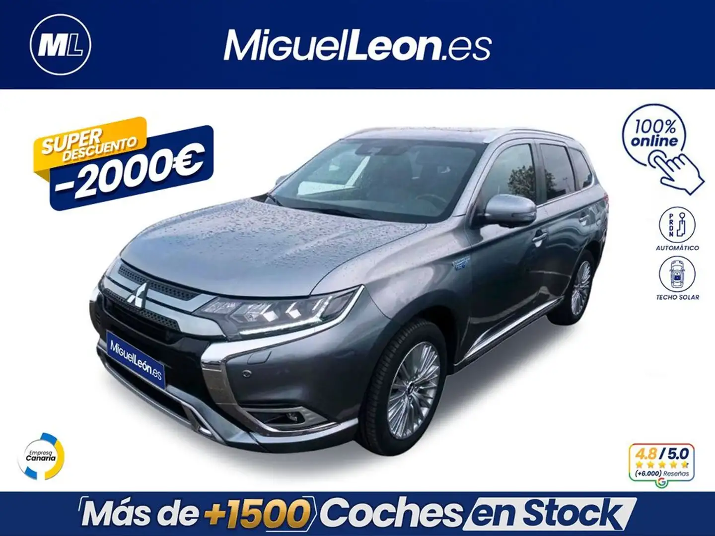 Mitsubishi Outlander PHEV Kaiteki+ 4WD Gris - 1