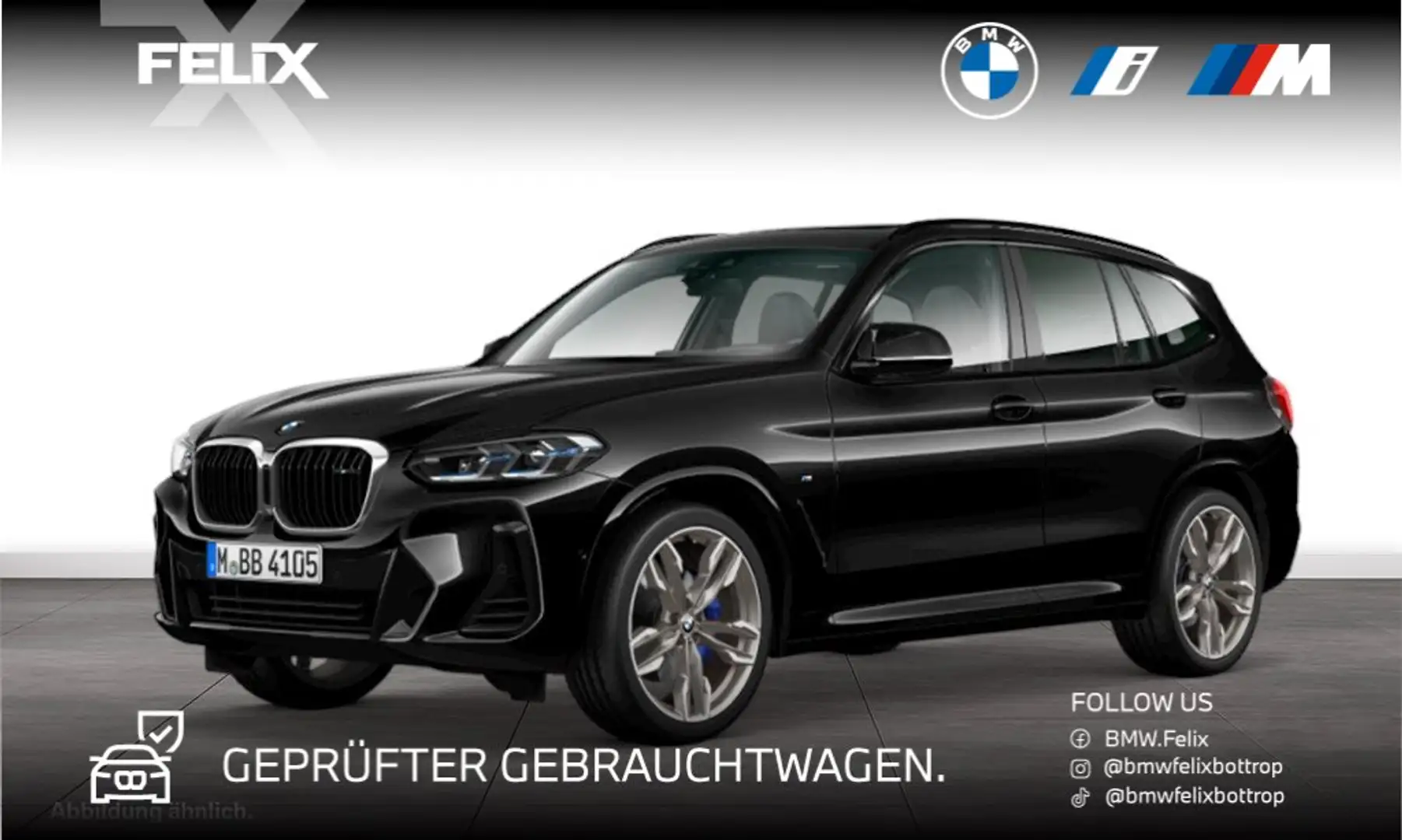 BMW X3 M 40d M SPORT+STANDHZG+HEAD UP+LASERLICHT Noir - 1