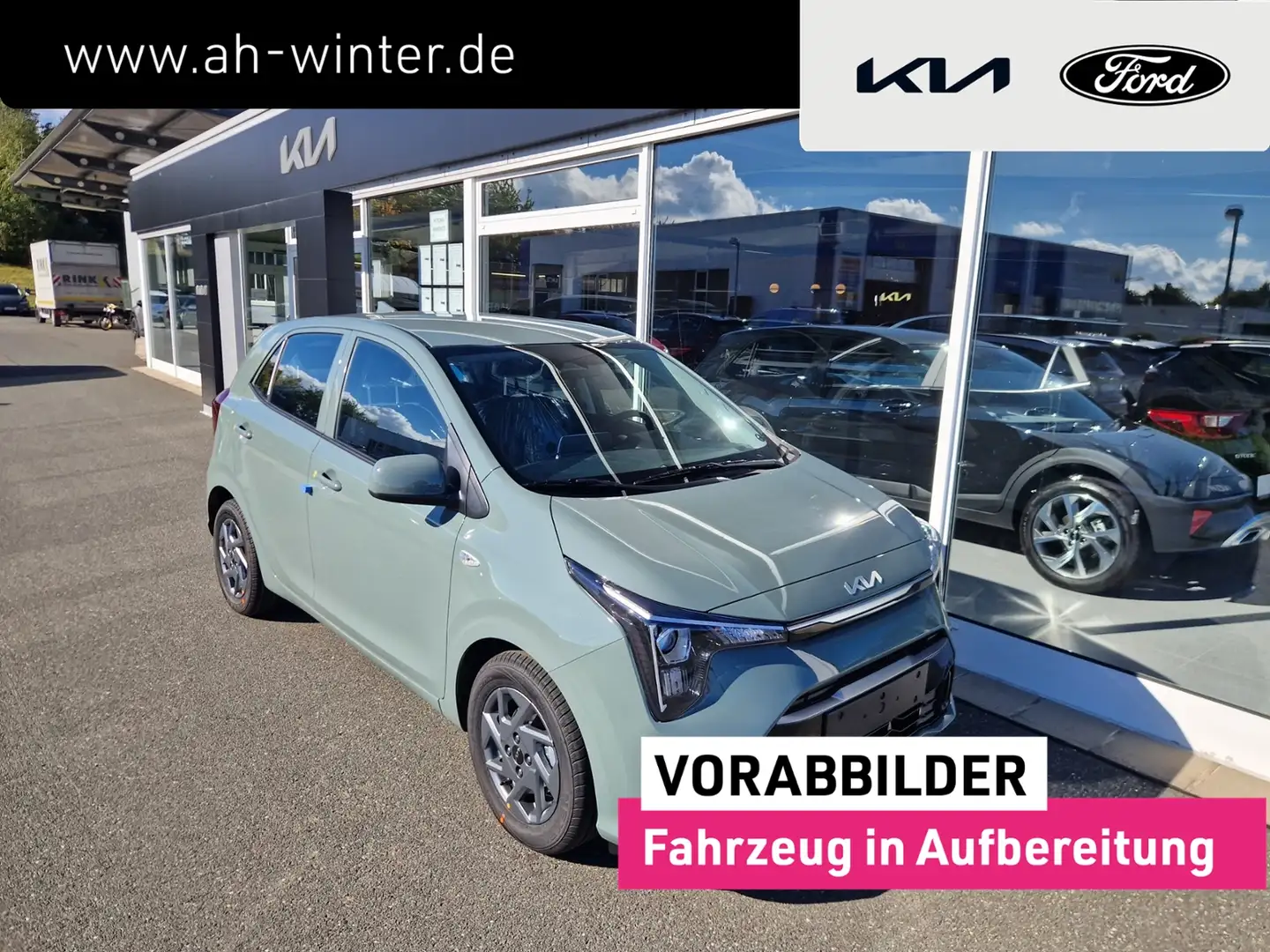 Kia Picanto 1,0 GDI Vision Navi Kamera Sitzhzg Klima Alu Grün - 1