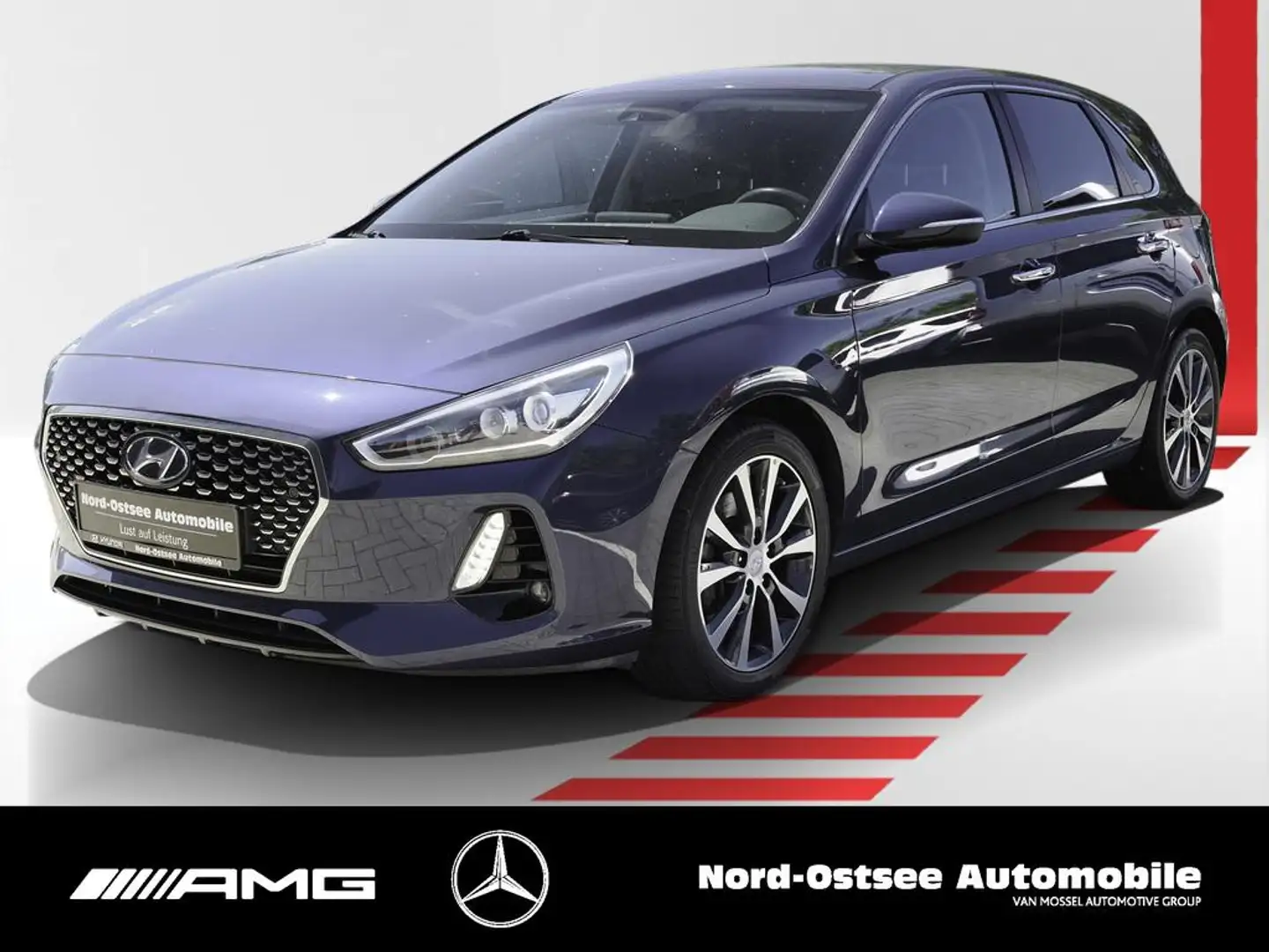 Hyundai i30 1.4 T-GDI PREMIUM LEDER SITZKLIMA NAVI LED Azul - 1