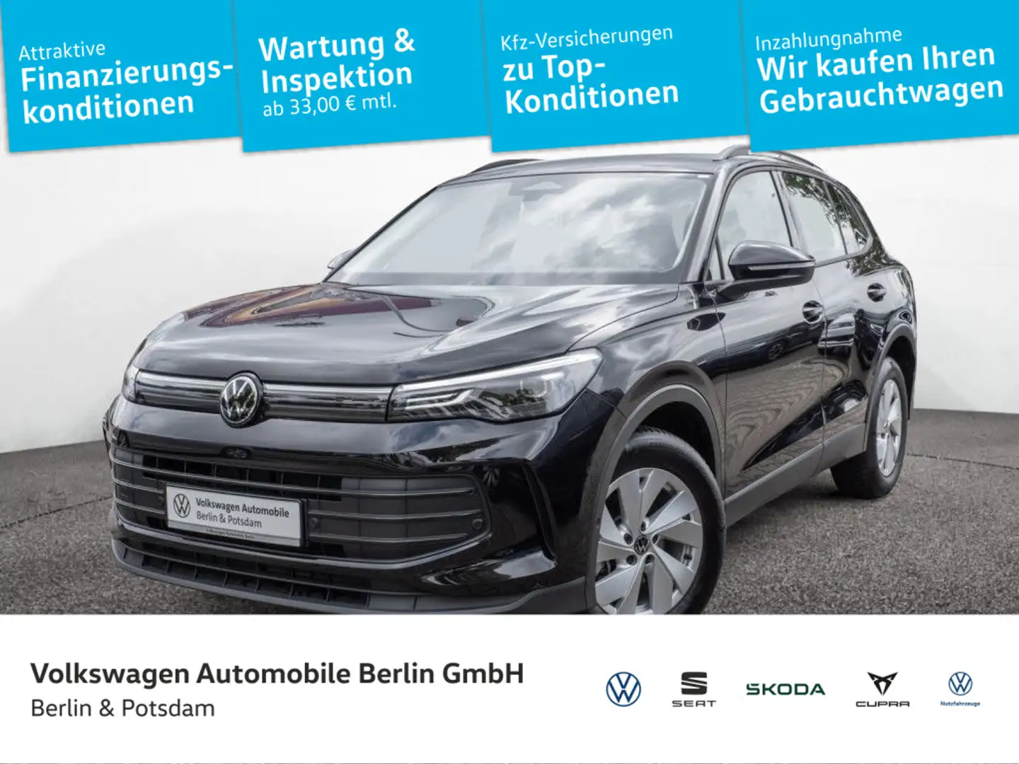 Volkswagen Tiguan 1.5 eTSI DSG Navi R-Kam AHK LED SHZ PDC Schwarz - 1