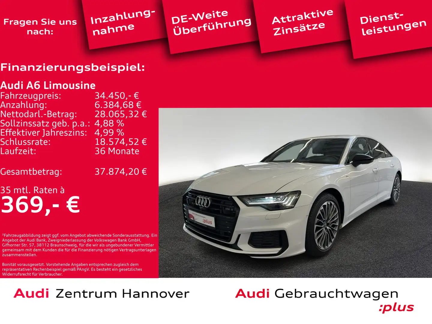 Audi A6 55 TFSI e quattro sport Blanc - 1