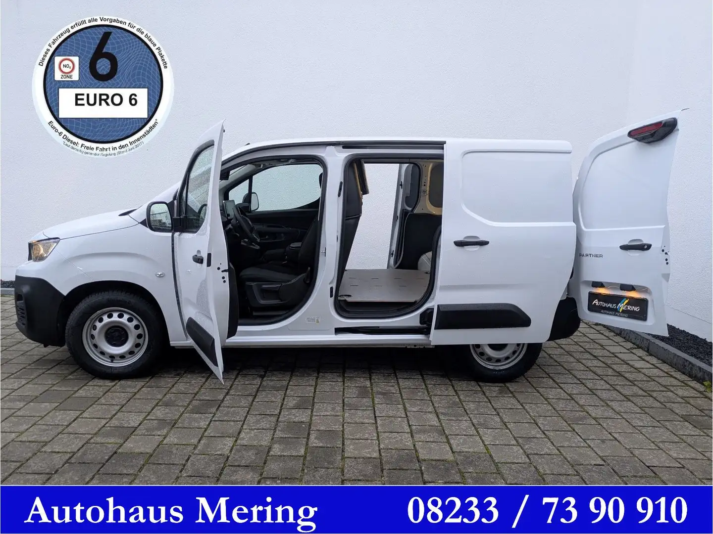 Peugeot Partner Premium AHK Navi Kamera 2xSchiebetüre Weiß - 1