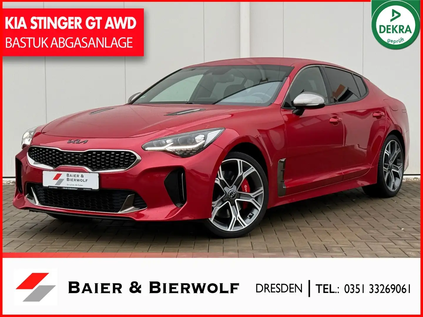 Kia Stinger GT 4WD 3.3TDG-i 360GRAD BASTUK AGA Rouge - 1