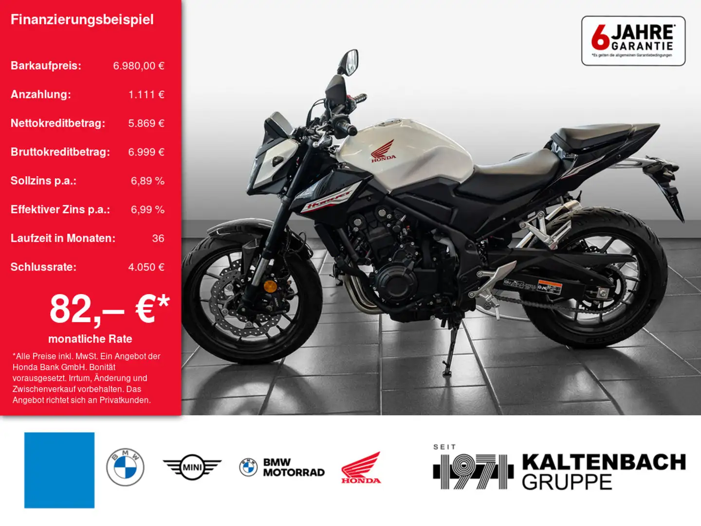 Honda CB 500 Hornet LED SCHEINWERFER Biały - 1