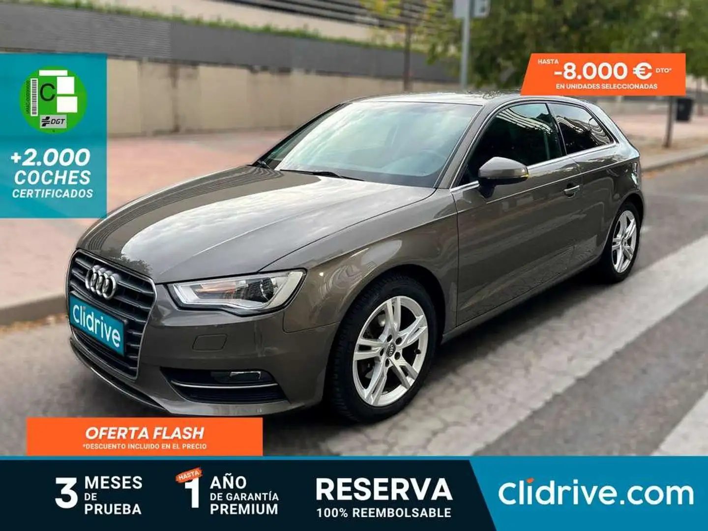 Audi A3 2.0TDI CD Advanced quattro 150 Gris - 1