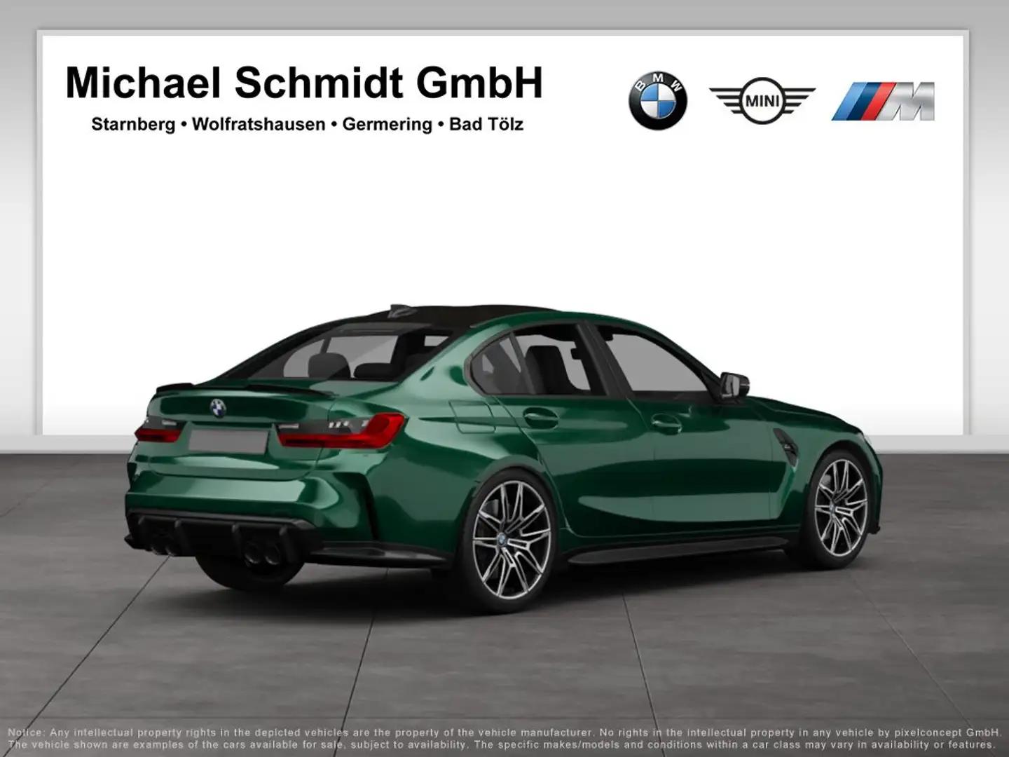 BMW M3 Competition Limousine*H&K Surround*Head-Up*Carbon* Grün - 2