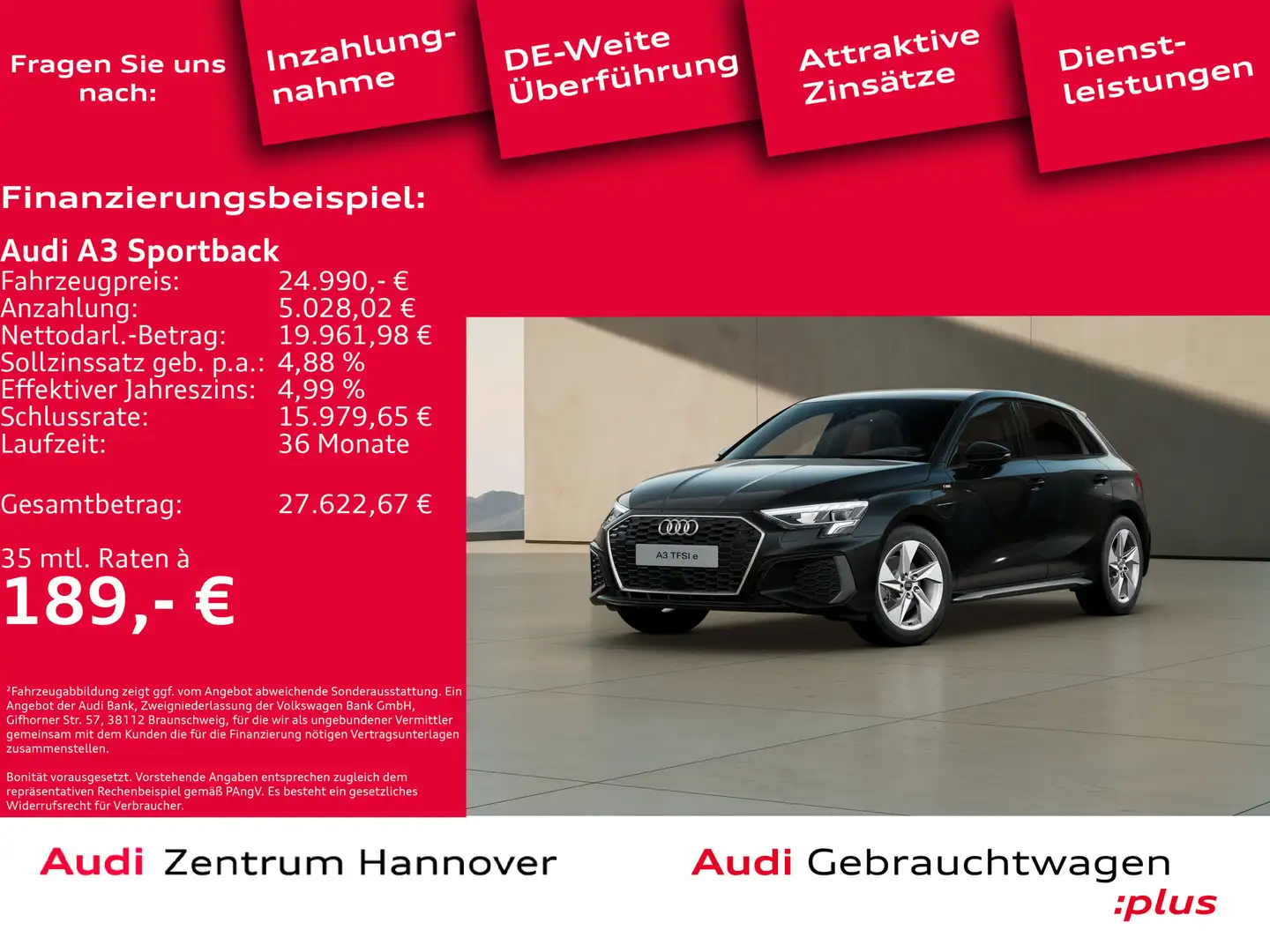 Audi A3 40 TFSIe S line Navi virtual LED DA Noir - 1