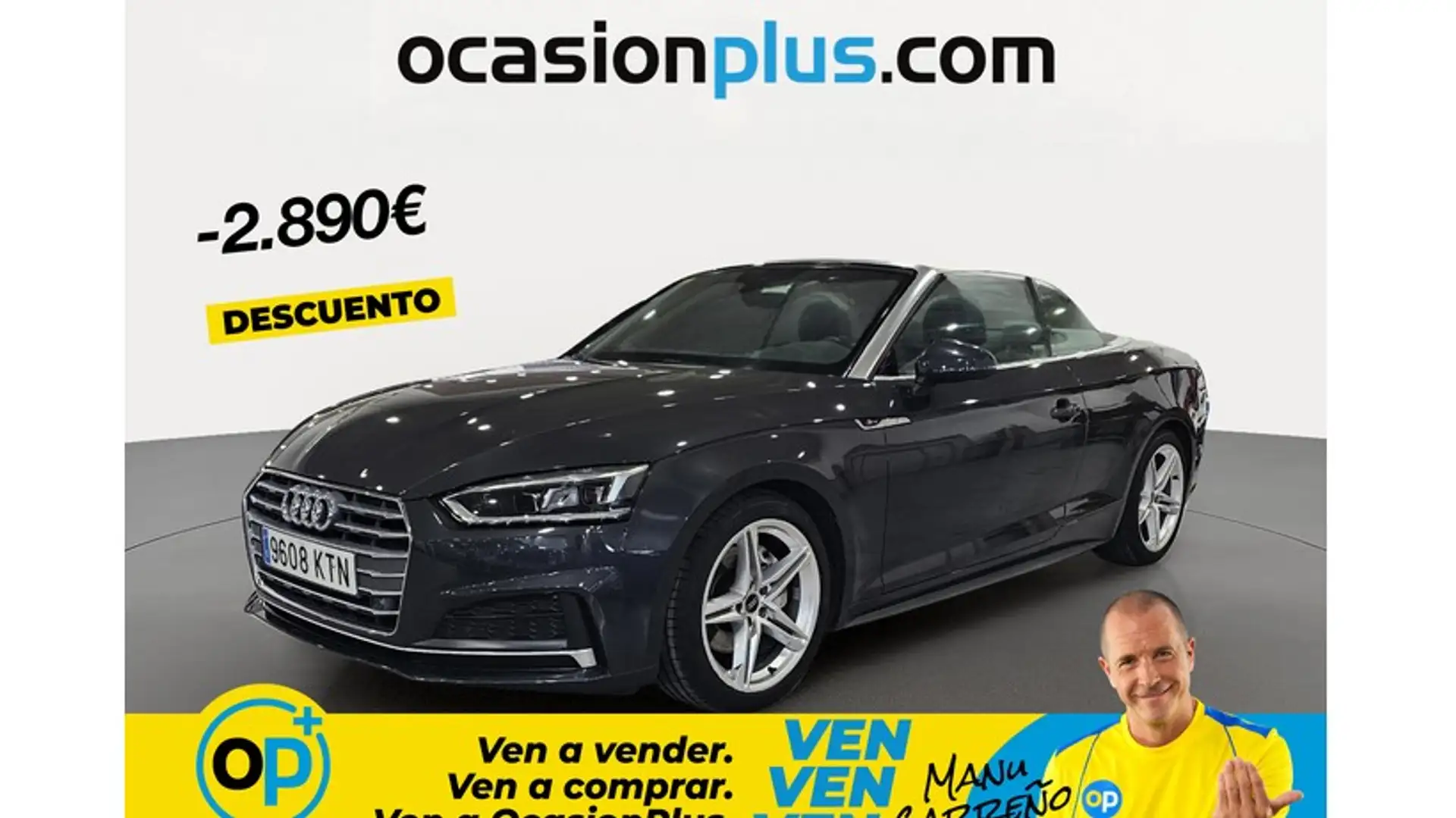 Audi A5 Cabrio 40 TDI S line S tronic Gris - 1