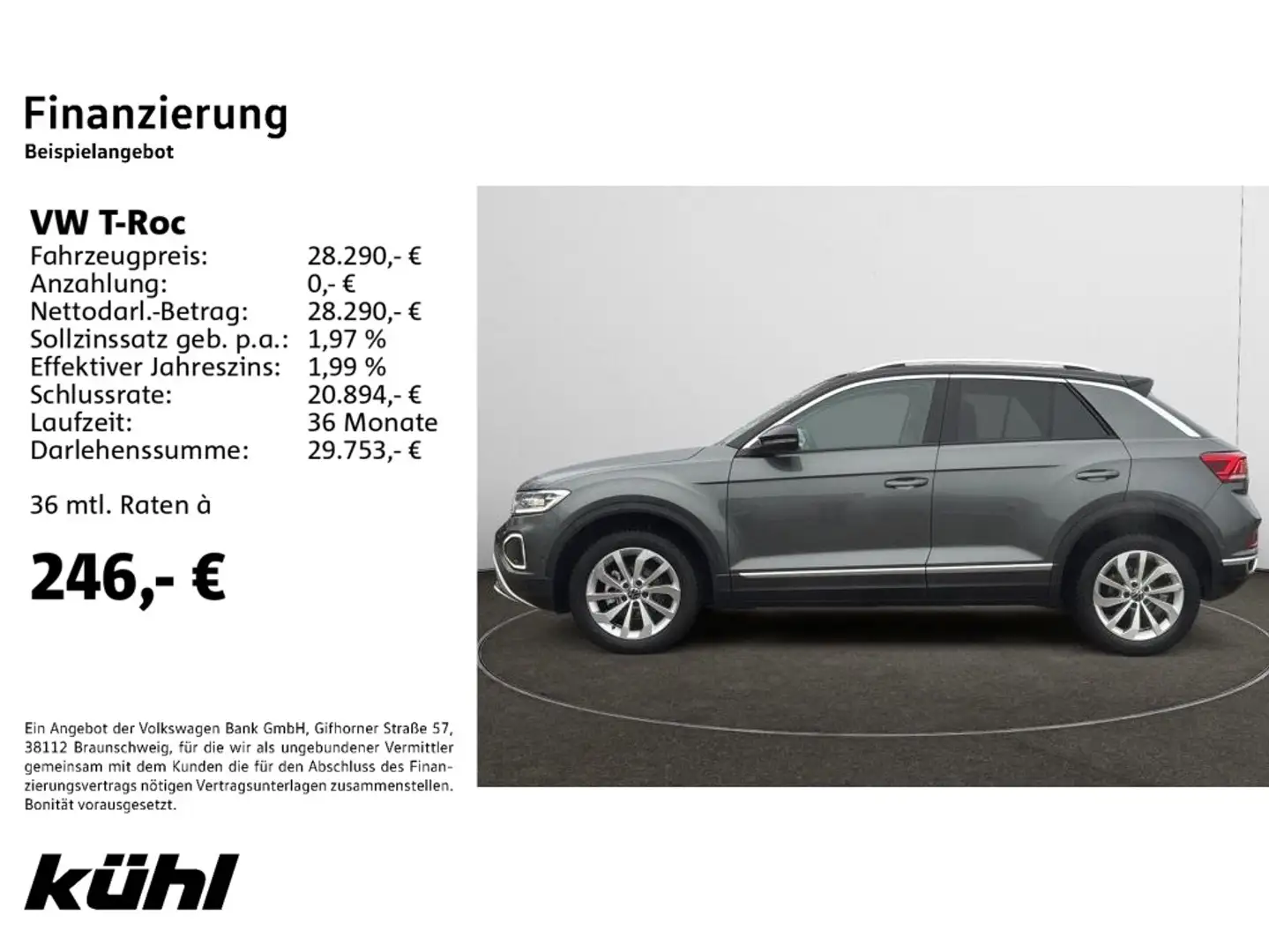 Volkswagen T-Roc 1.5 TSI DSG Style Navi, AHK, LED Grau - 2