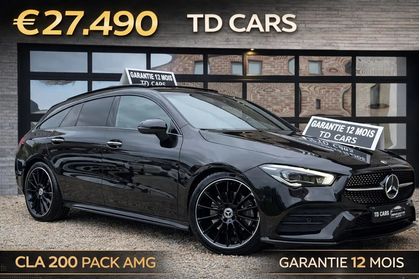 Mercedes-Benz CLA 200 PACK AMG⚠️GARANTIE 12 MOIS⚠️ Noir - 2