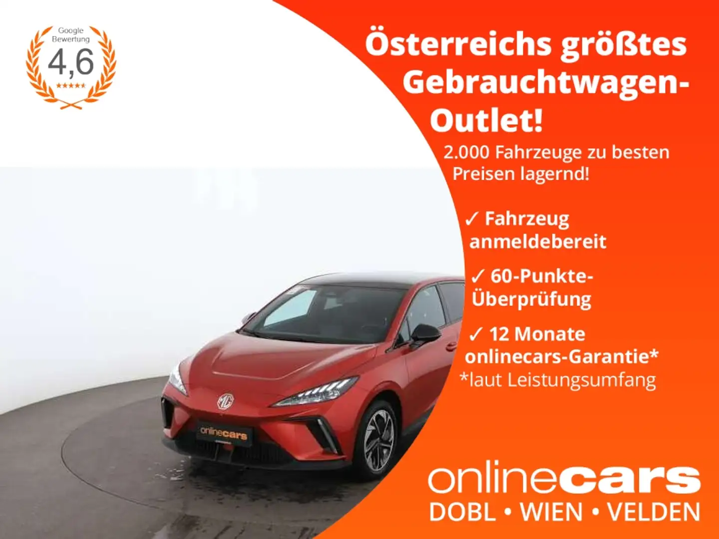 MG MG4 Luxury 51kWh Aut LED 360-CAM RADAR NAV LEDER Rot - 1