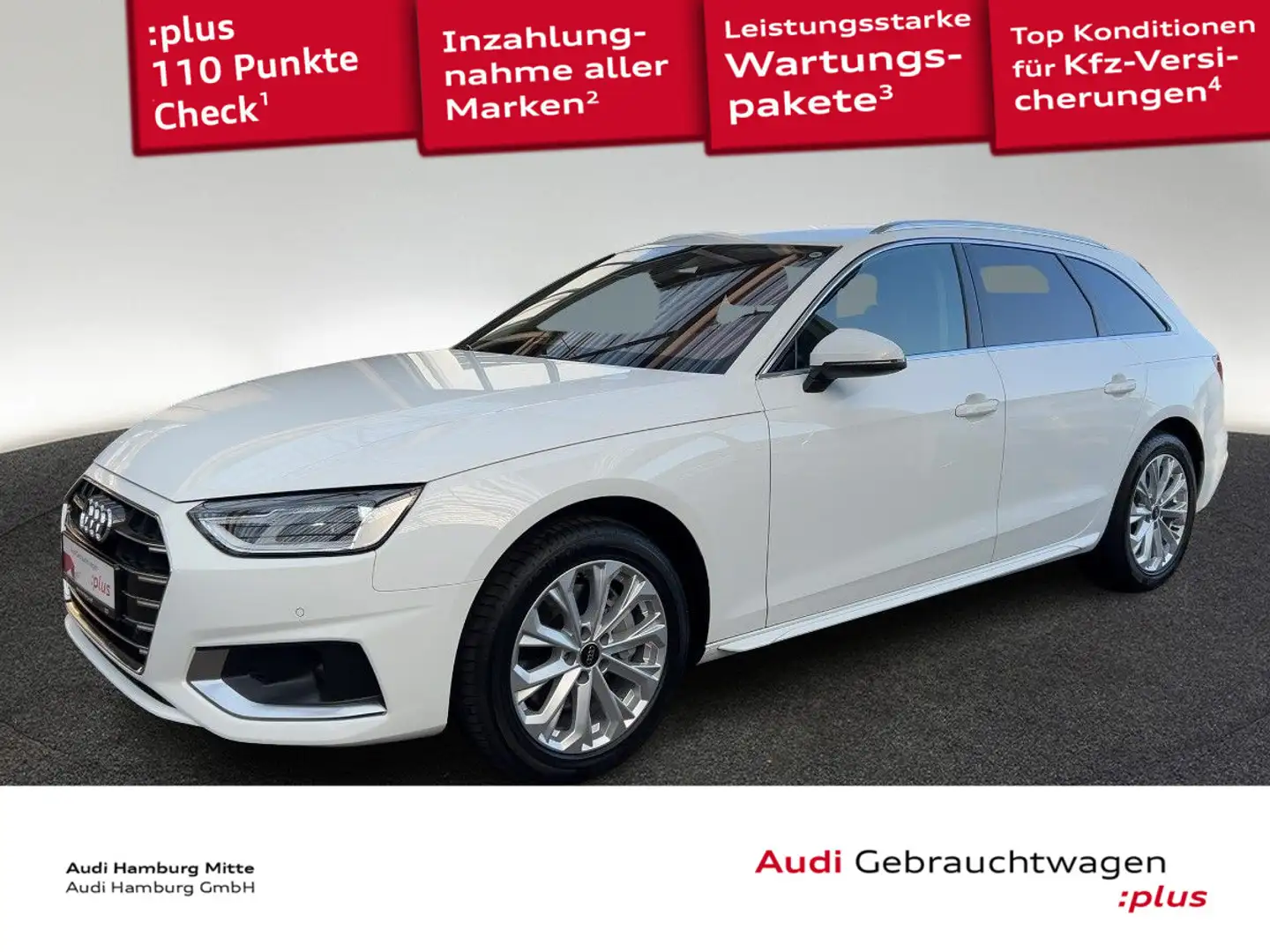 Audi A4 40 TDI advanced S tronic Navi Sitzhzg Weiß - 1