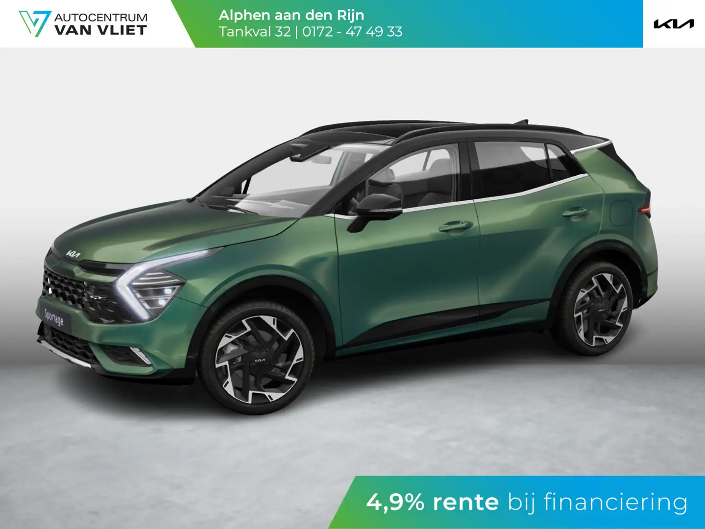 Kia Sportage 1.6 T-GDi Plug-in Hybrid AWD GT-PlusLine | Schuifk Groen - 1