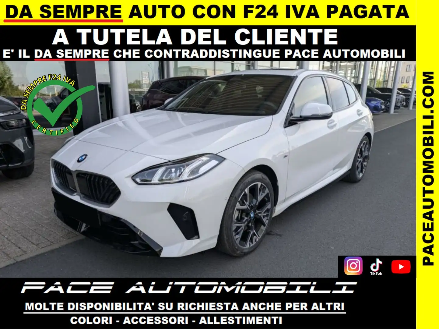 BMW 120 i M SPORT 18" MSPORT M-SPORT TETTO KAMERA ACC Bianco - 1