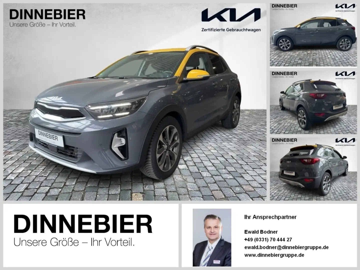 Kia Stonic Spirit Automatik+LED+Navi+Kamera+SHZ Gris - 1