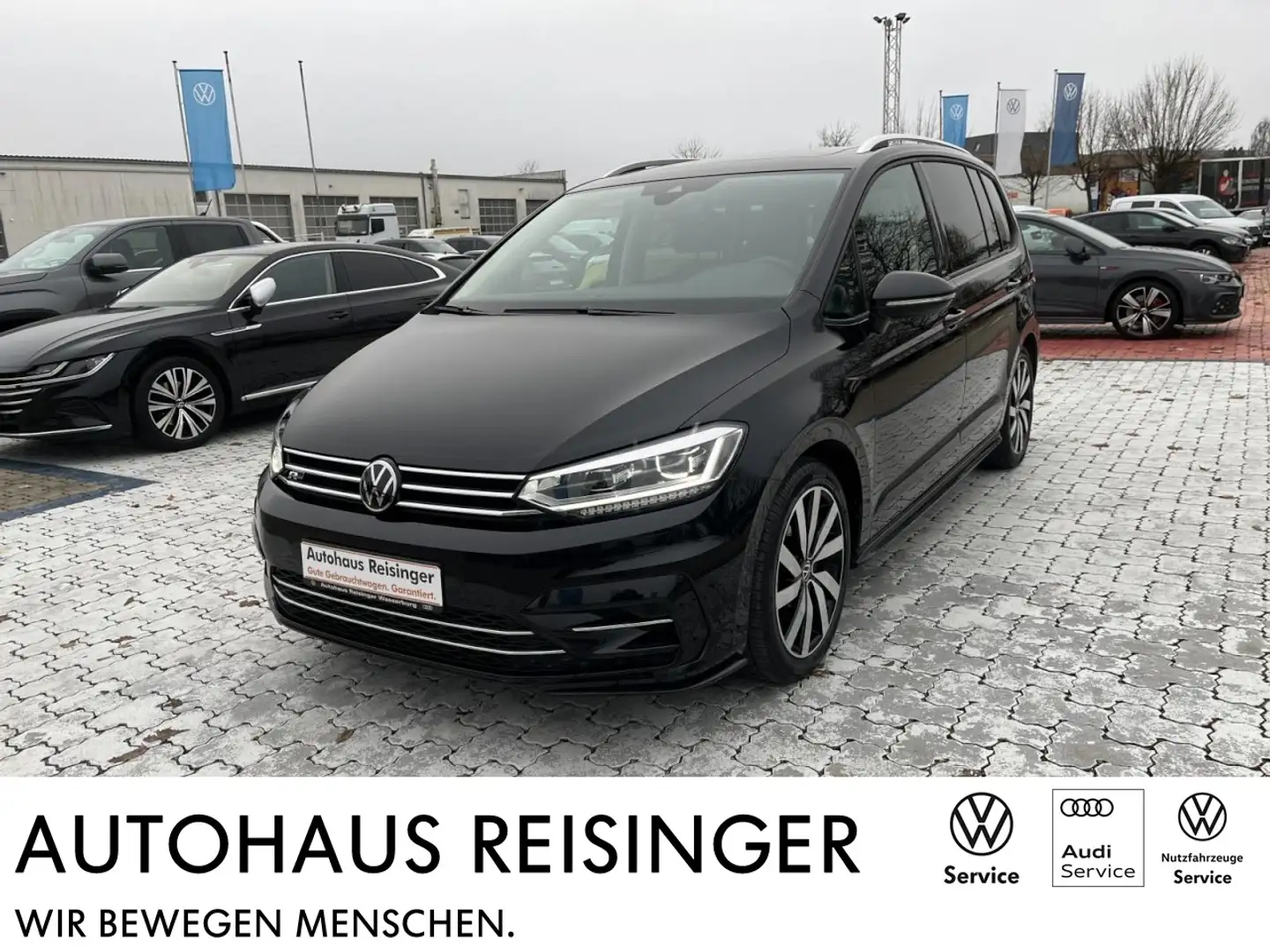 Volkswagen Touran 1.5 TSI R-Line DSG (NAVI,AHK,RearView,Panorama) Schwarz - 1