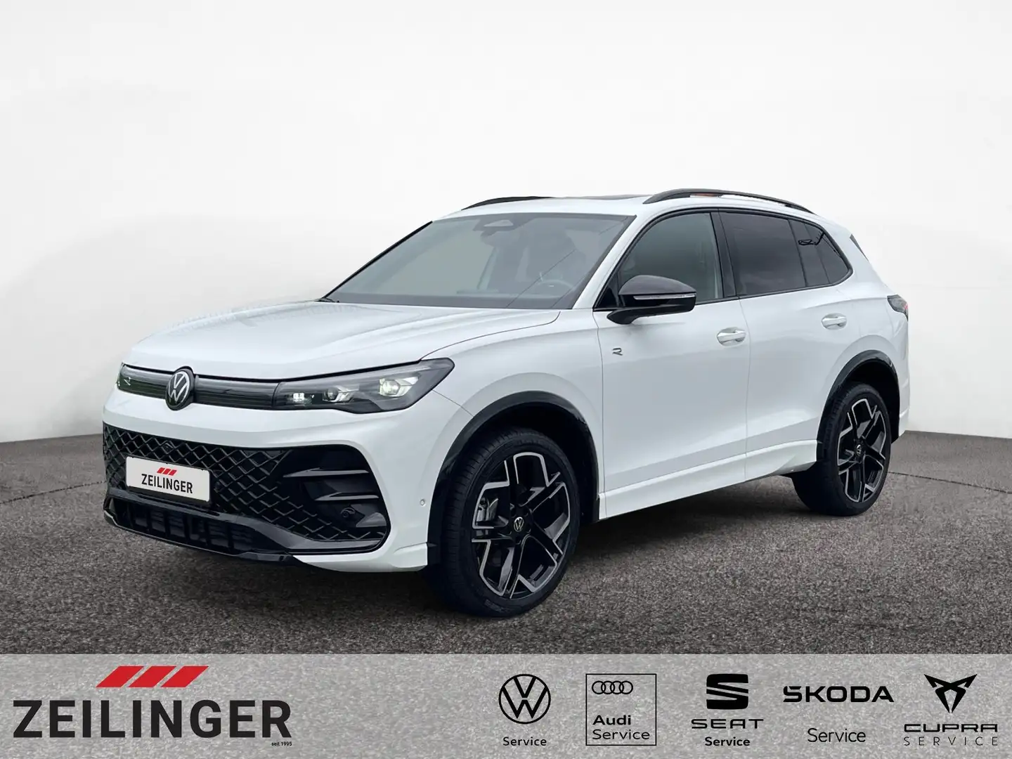 Volkswagen Tiguan R-Line 4Motion TDI DSG|20"|AHK|PANO|BLACK Weiß - 1