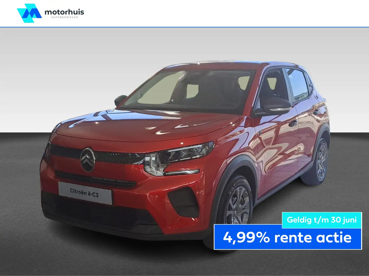 Citroen C3 E-C3 EV 44kWh 113pk You € 1.000,- korting Rood - 1