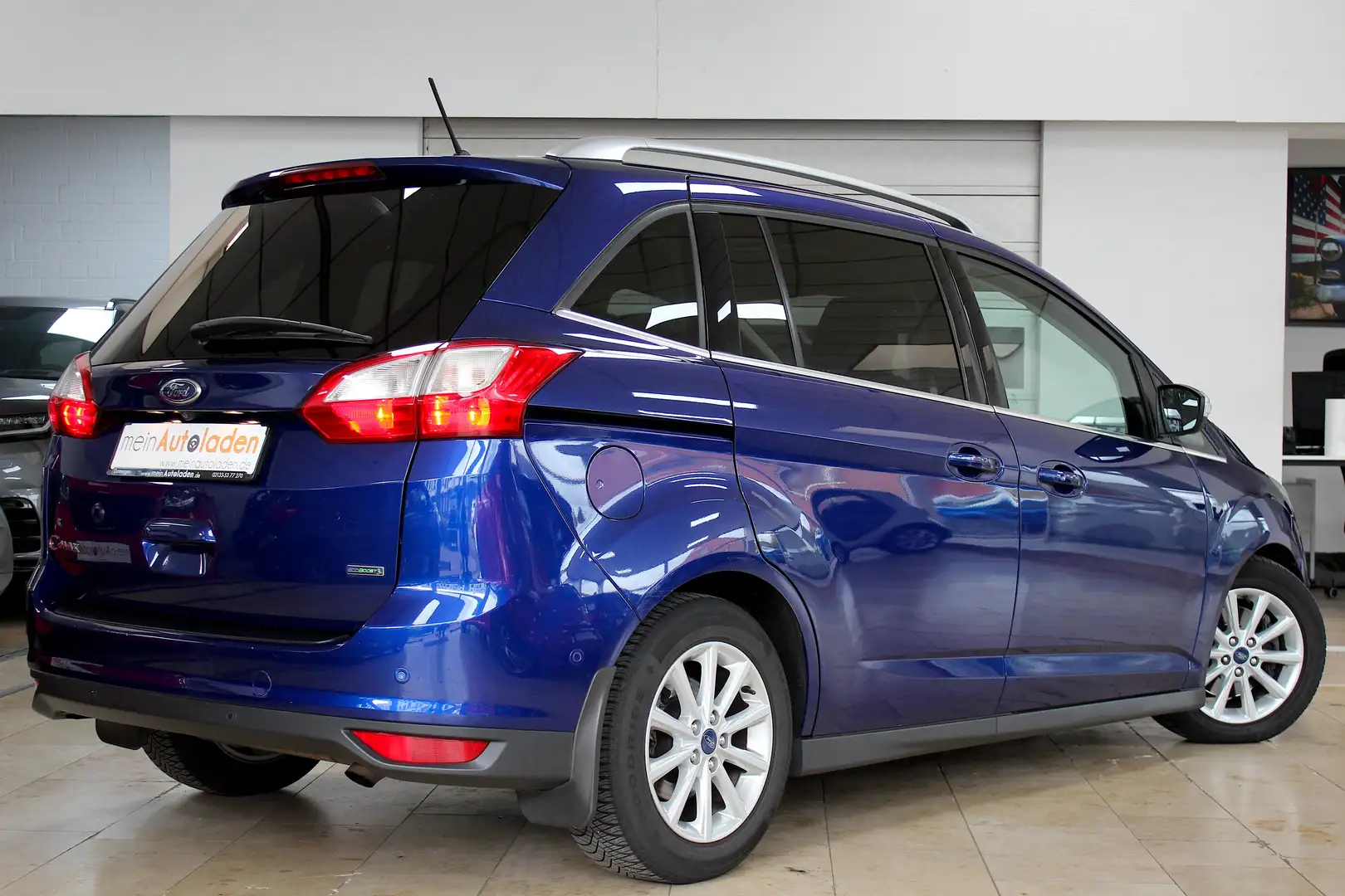 Ford Grand C-Max 150PS Titanium Aut. 7-Sitze *PANO*PARKASSIST*LEDER Blau - 2