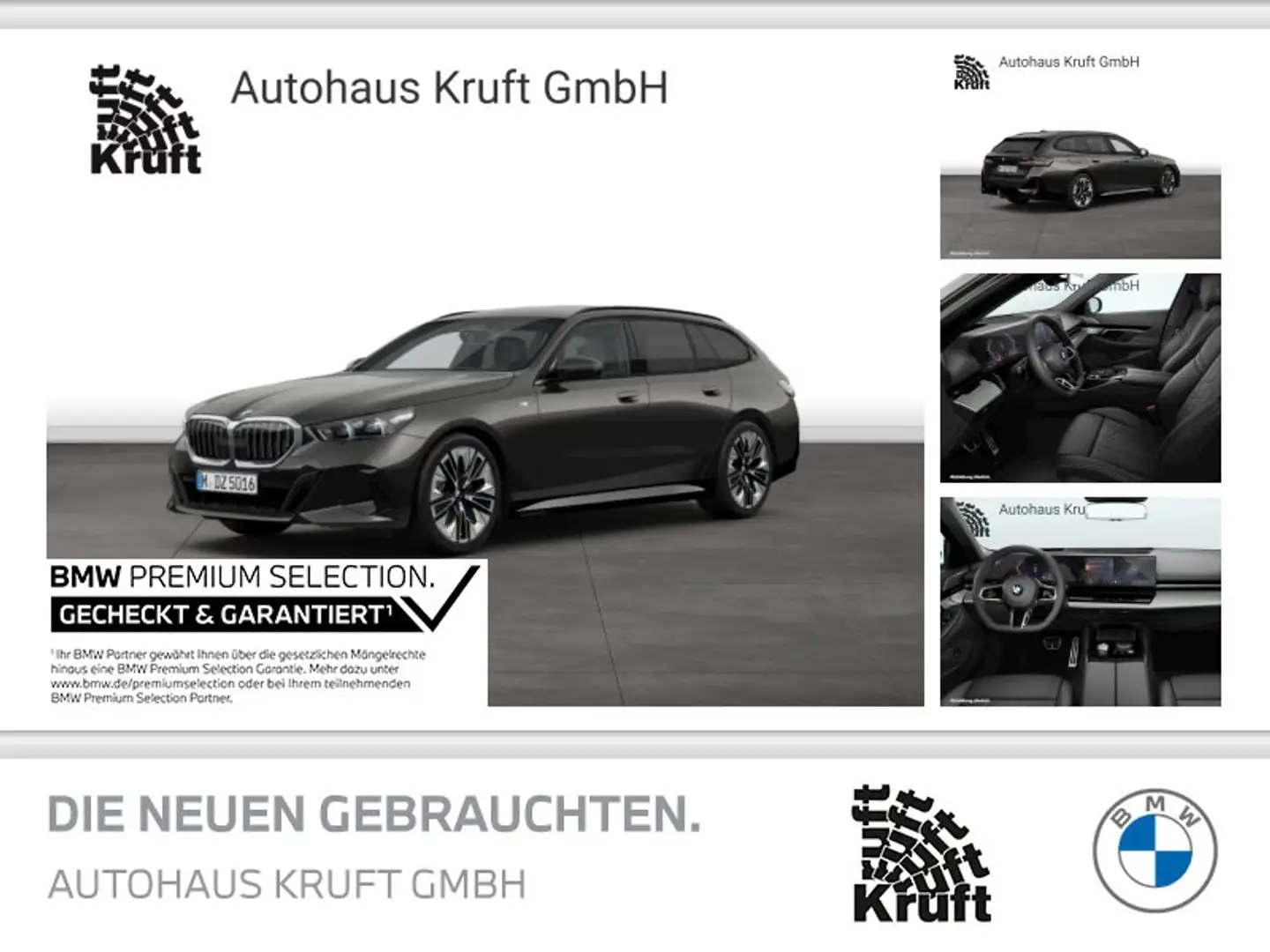 BMW 520 i Touring M SPORT+AHK+STANDHZ+B&W SOUND+ACC Grijs - 1