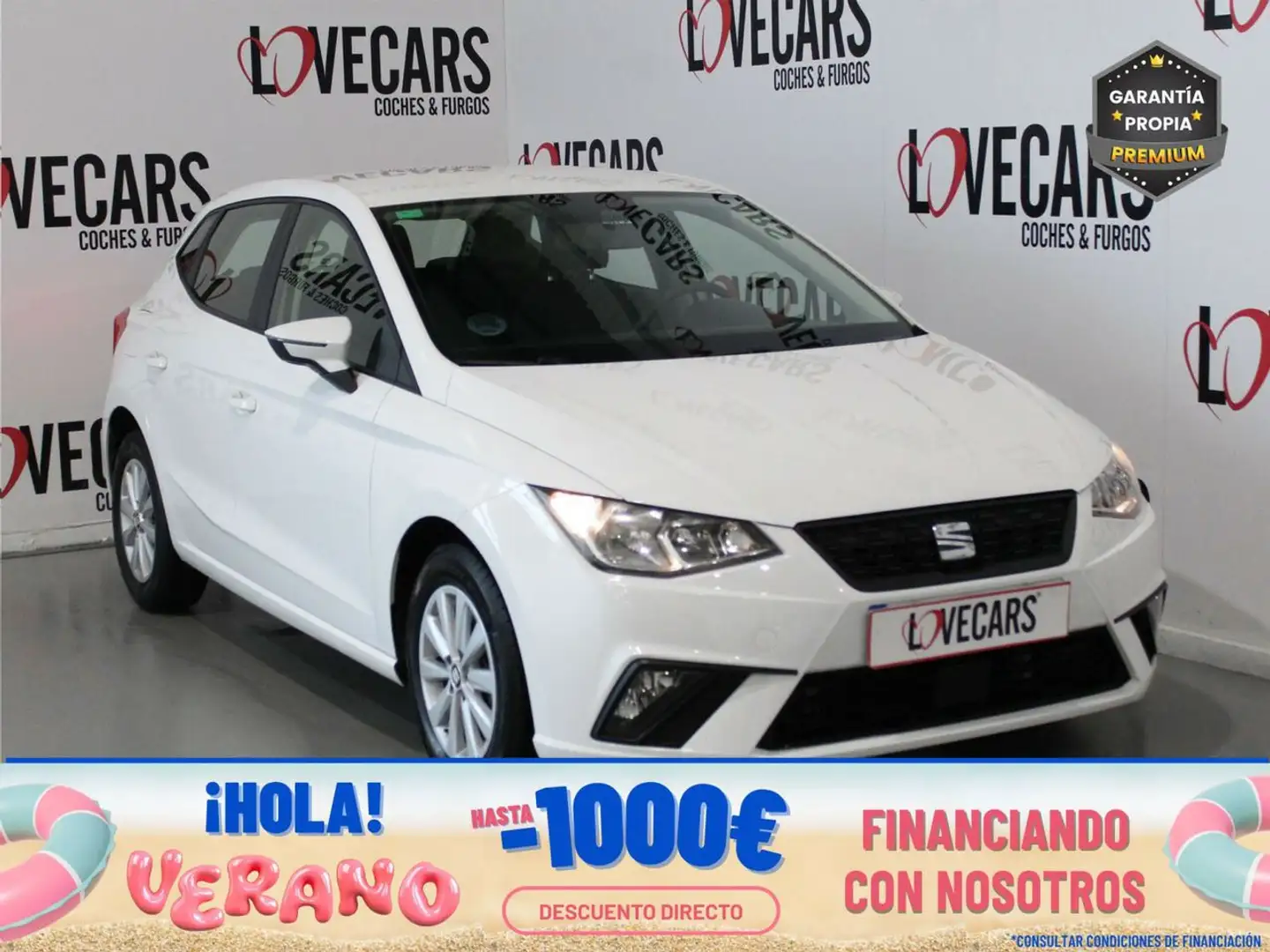SEAT Ibiza 1.6TDI CR S&S Reference Plus 80 Weiß - 1