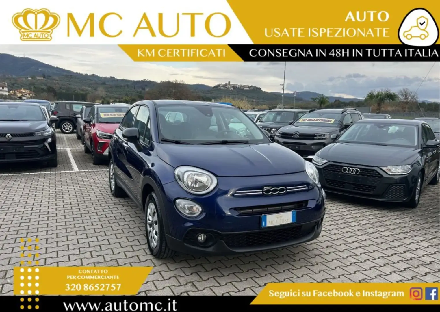 Fiat 500X 1.0 T3 120 CV PROMO CON FINANZIAMENTO Blu/Azzurro - 1