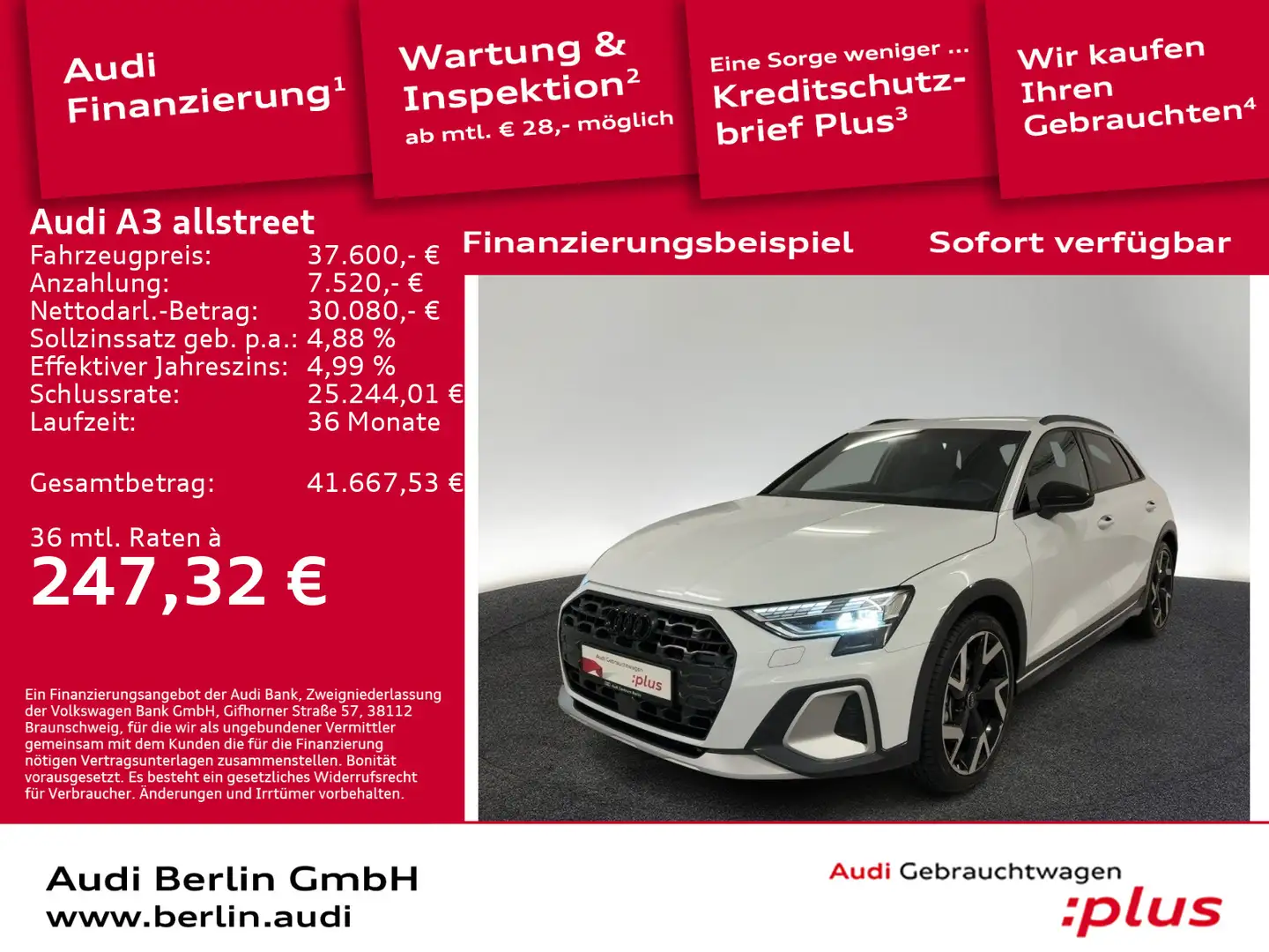 Audi A3 35 TFSI S tr. RFK MATRIX SONOS NAVI Weiß - 1