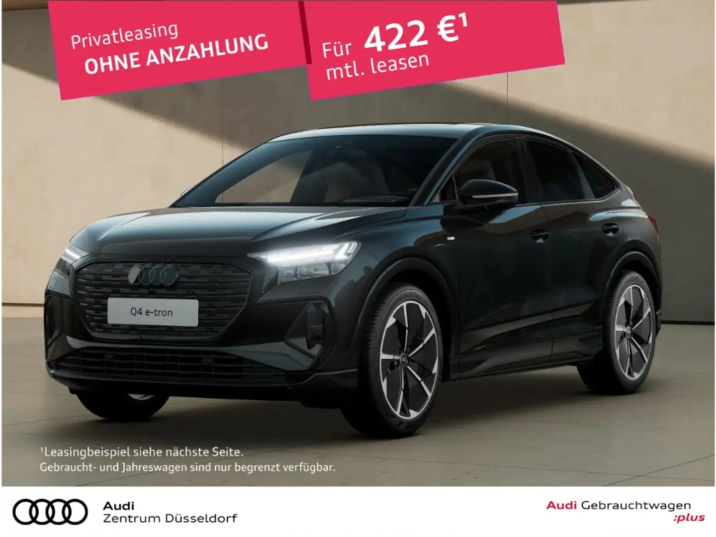 Audi Q4 e-tron Sportback 40 S line Noir - 1