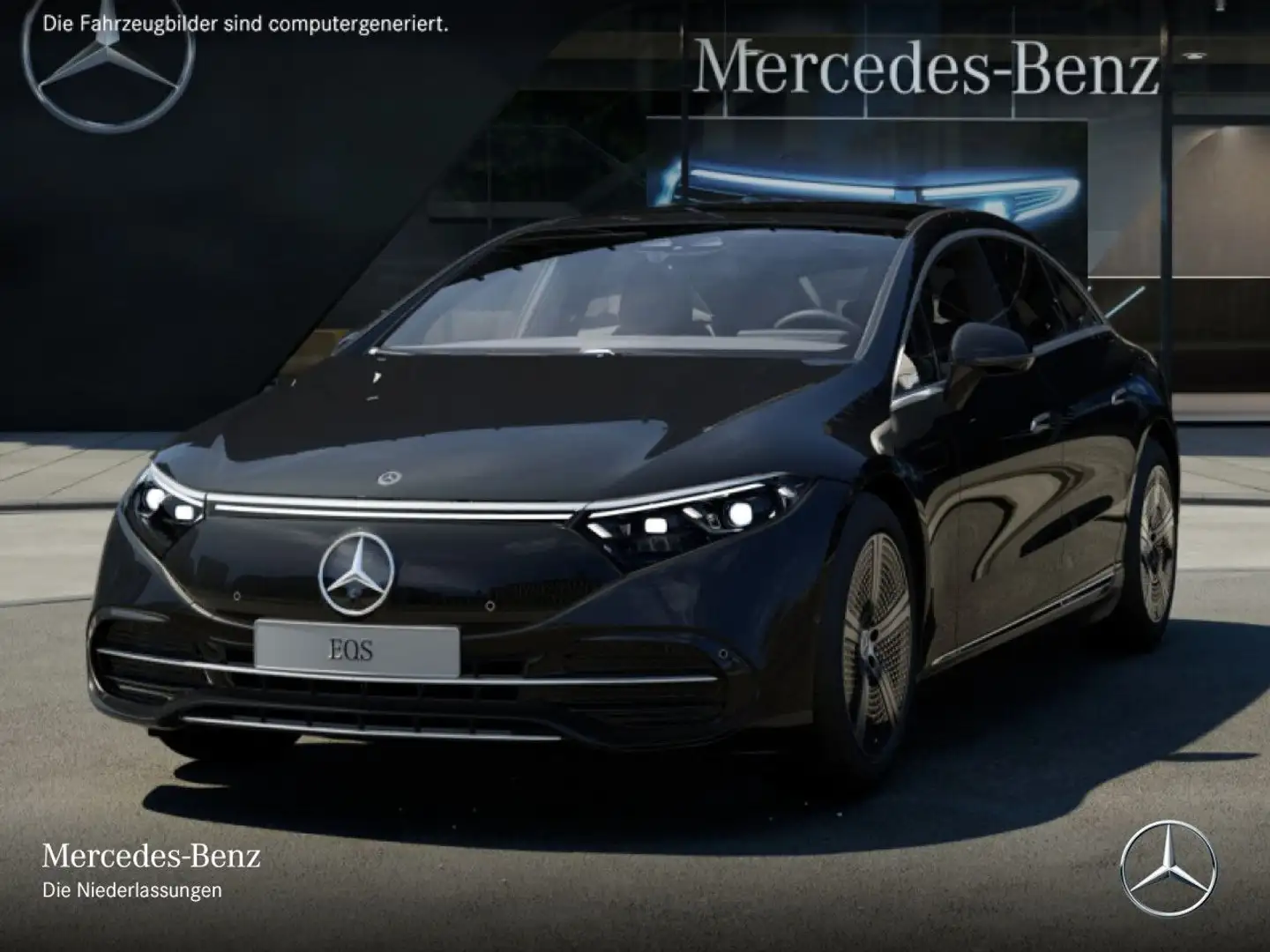 Mercedes-Benz EQS 350 Avantgarde Fahrass WideScreen Pano Distr. Noir - 2