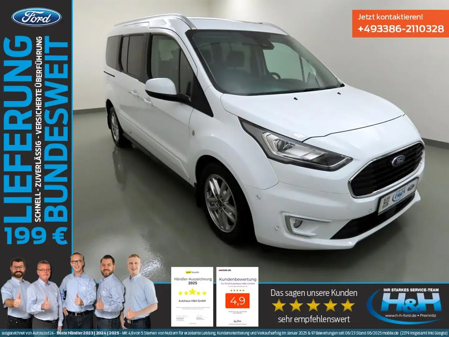 Ford Grand Tourneo Connect 1.5 Aut Titanium Xenon+SHZ Blanco - 1