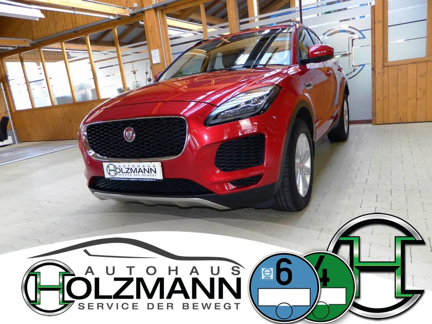 Jaguar E-Pace D240 AWD 9G Autom/Leder/LED/Navi/AHK/Pano Rouge - 1