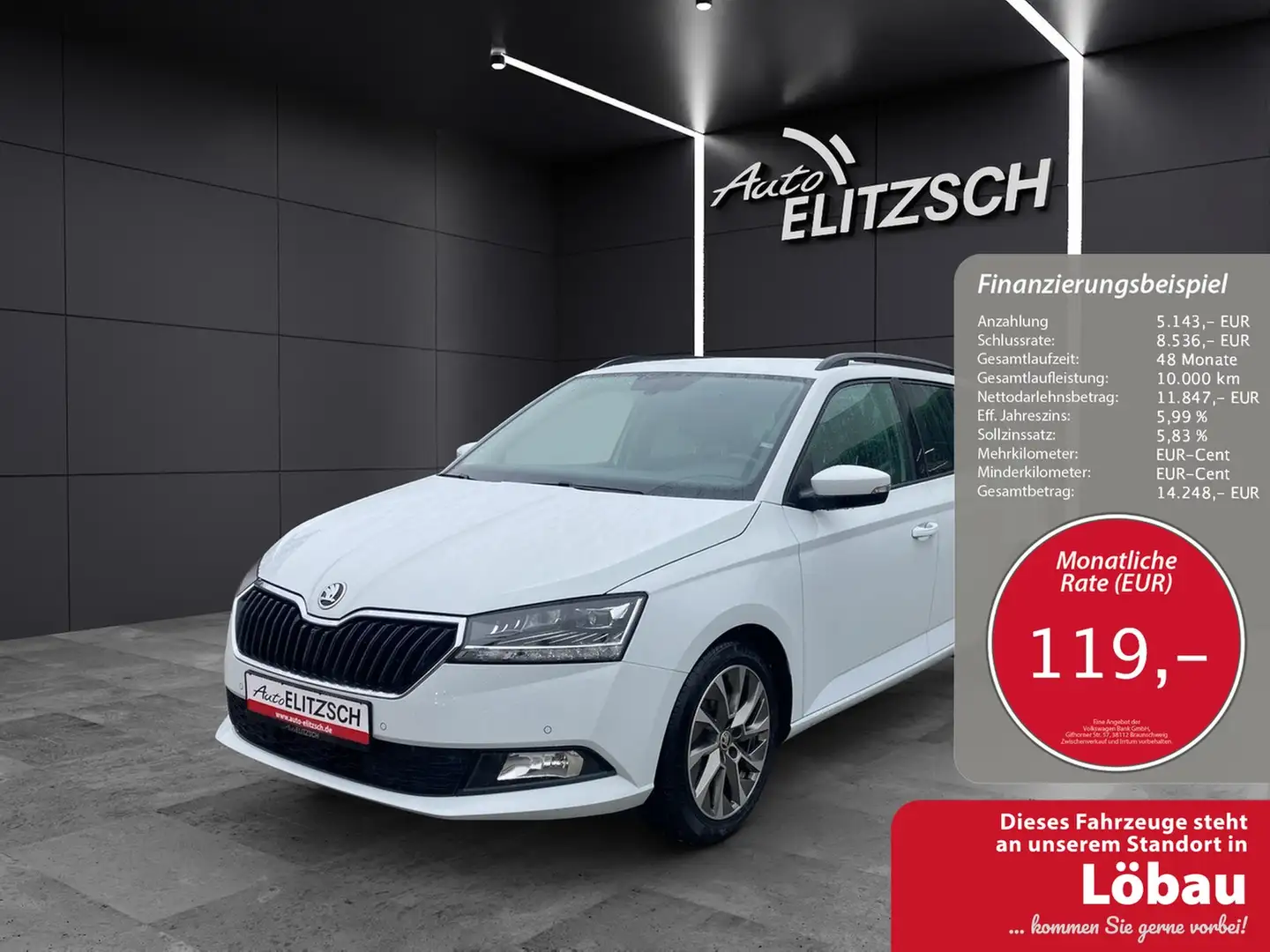 Skoda Fabia Combi TSI Best-of DSG Navi Climatronic GRA PDC ... Weiß - 1