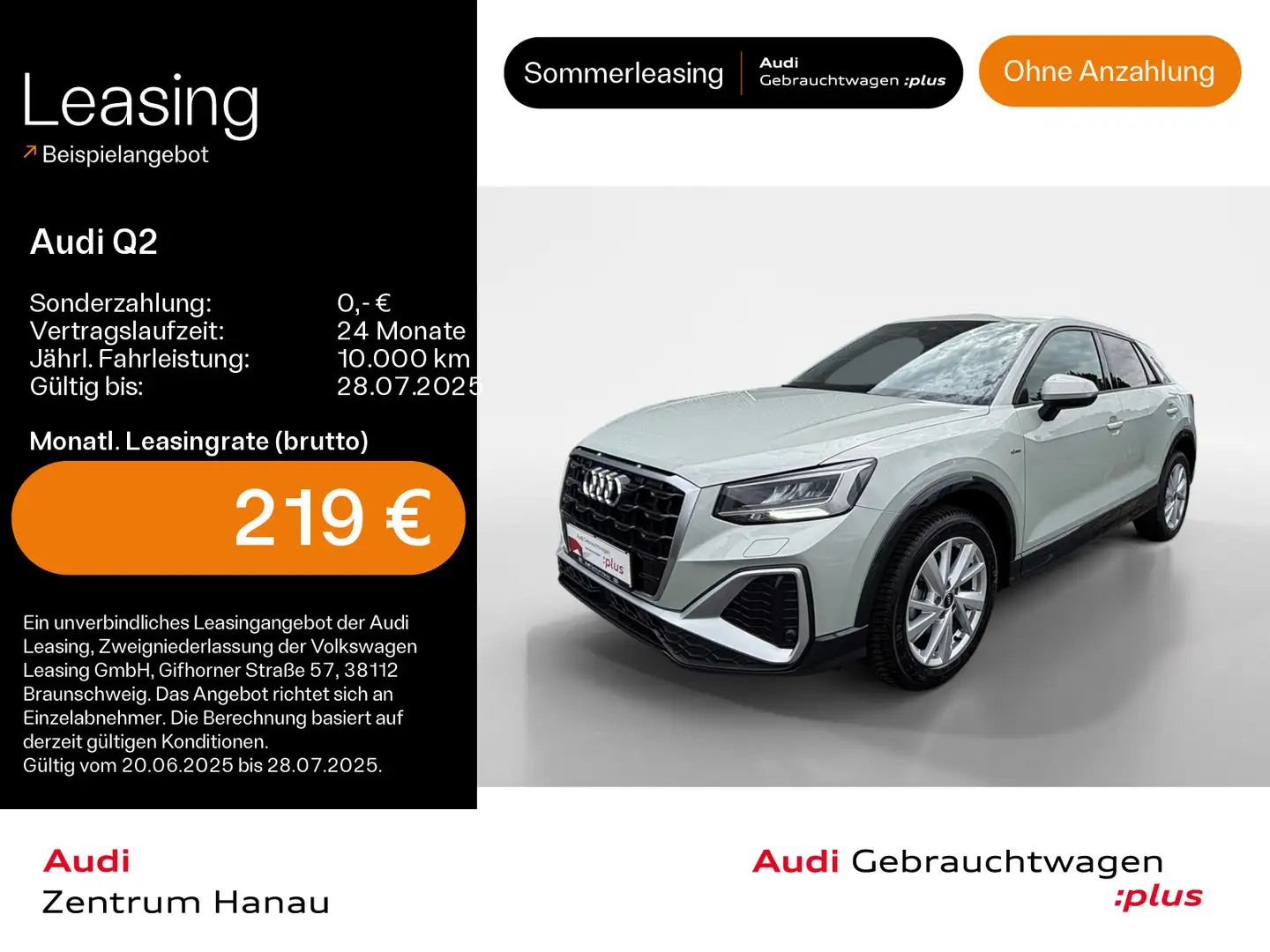 Audi Q2 35 TFSI S-LINE*AHK*SMART-INTER*KLIMA*LEDER*SH Silber - 1