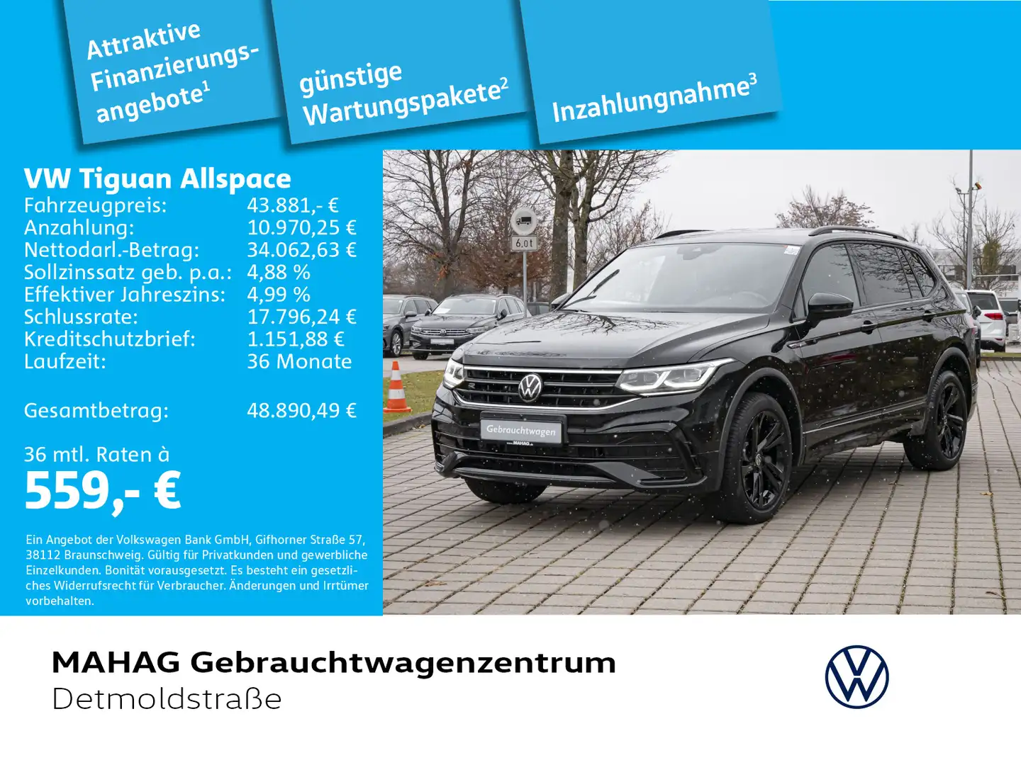 Volkswagen Tiguan Allspace 2.0 TSI 4mot R-Line NaviPro IQ.L Schwarz - 1