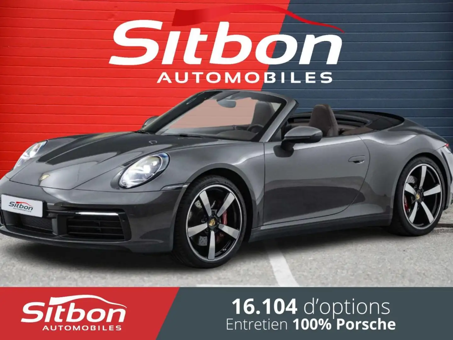 Porsche 992 992 Carrera S Cabriolet 3.0 450 PDK Quartz + 16kE  Gris - 1