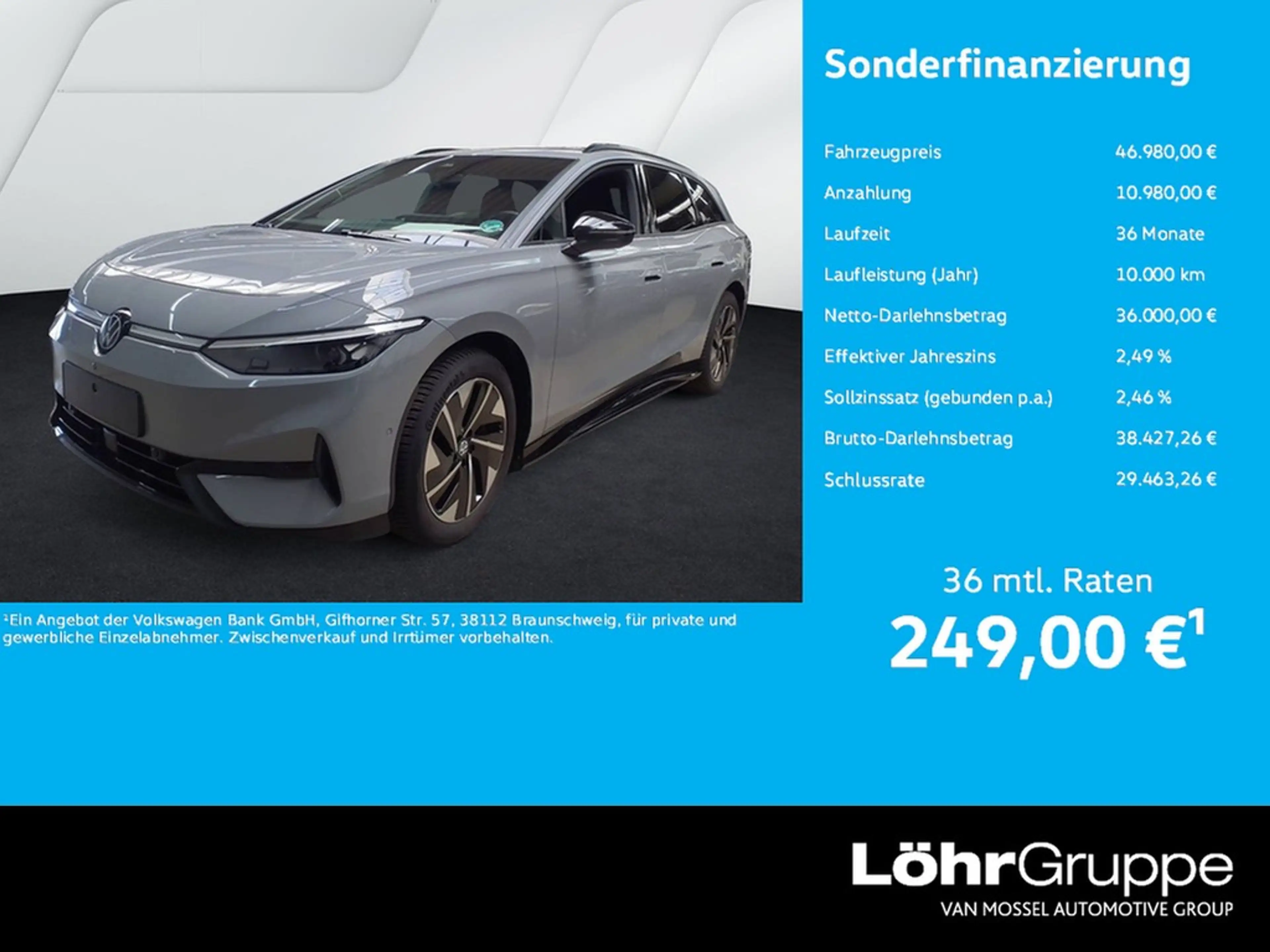 Volkswagen ID.7 Tourer Pro "2,49%" Wärmepumpe, AHK, 360°Kam., I...