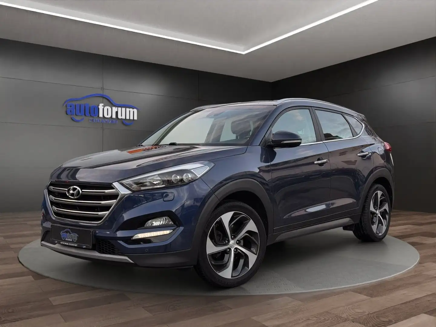 Hyundai TUCSON Premium 4WD AHK°1HD°LED°NAVI°KAMERA°LEDER Bleu - 1