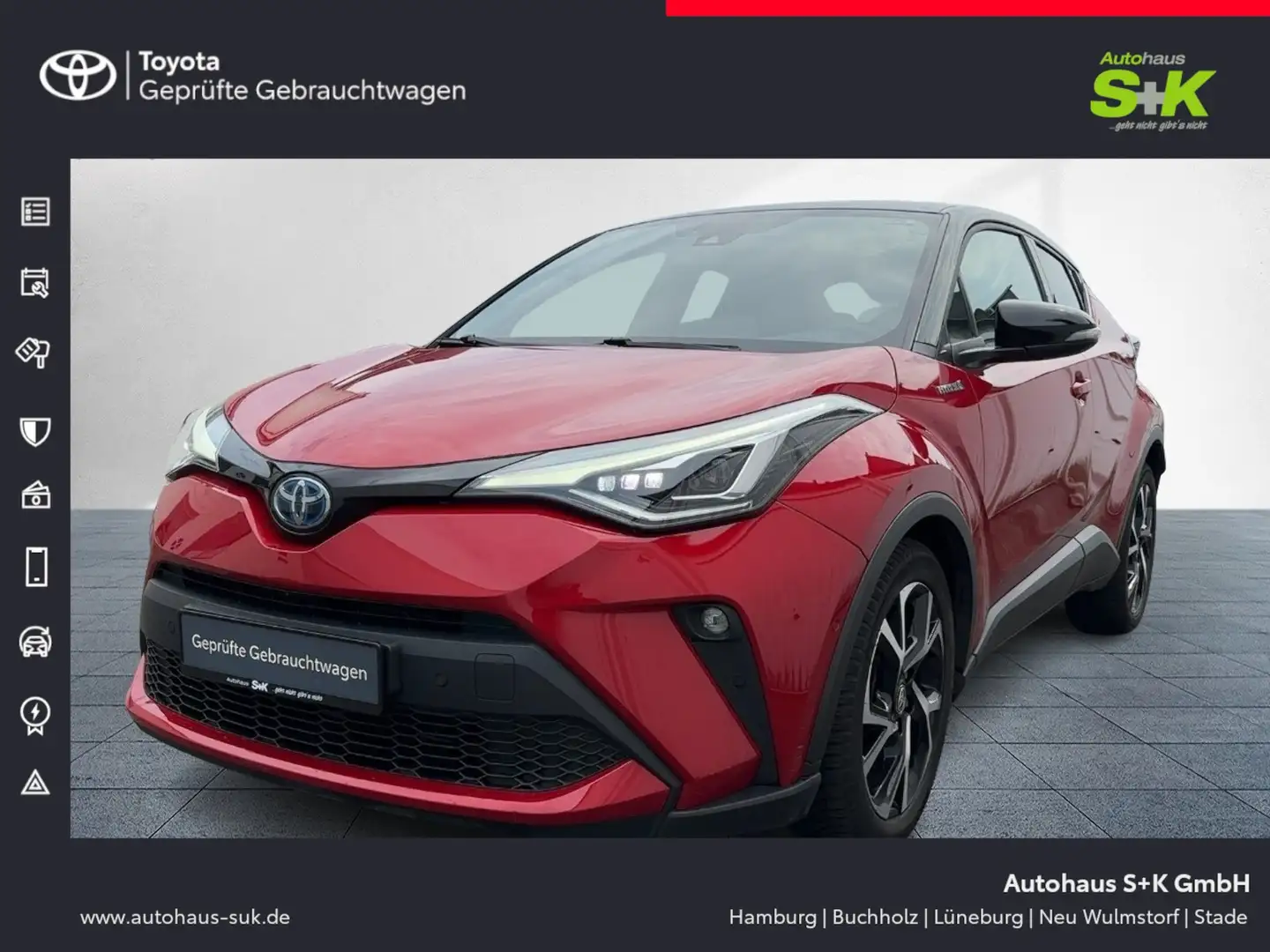 Toyota C-HR 1.8 Hybrid Team D*SAFETY-SENSE+WINTER-P.+KAMERA* Red - 1