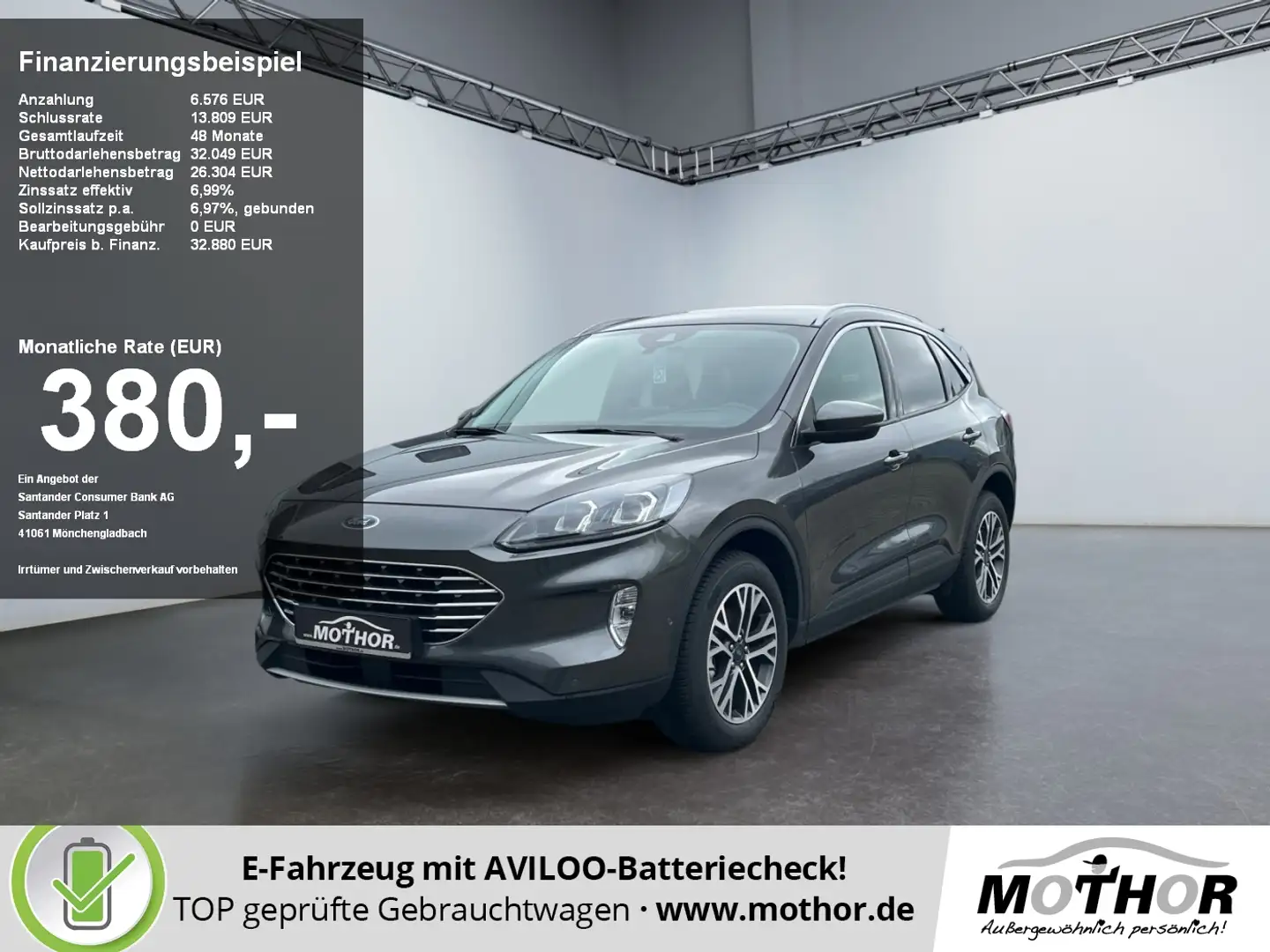 Ford Kuga Titanium 2.5 Duratec FHEV Automatik HUD SHZ Gris - 1