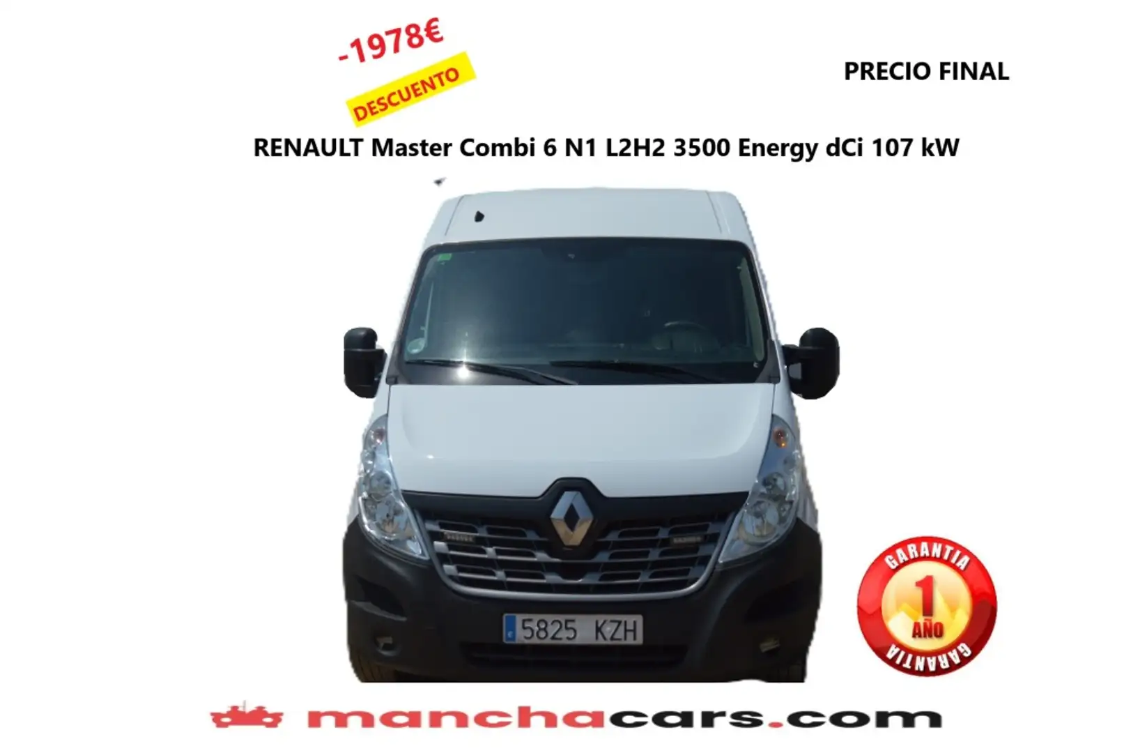 Renault Master Fg.DCb. Energy Blue dCi L2H2 3500 T 107kW Weiß - 1
