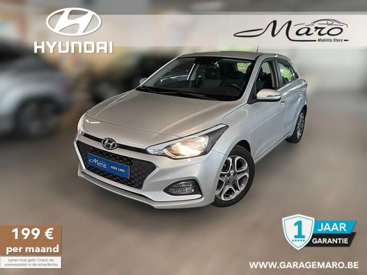 Hyundai i20 1.2i Twist TechnoPack | GPS, camera, cruise,... | Zilver - 1