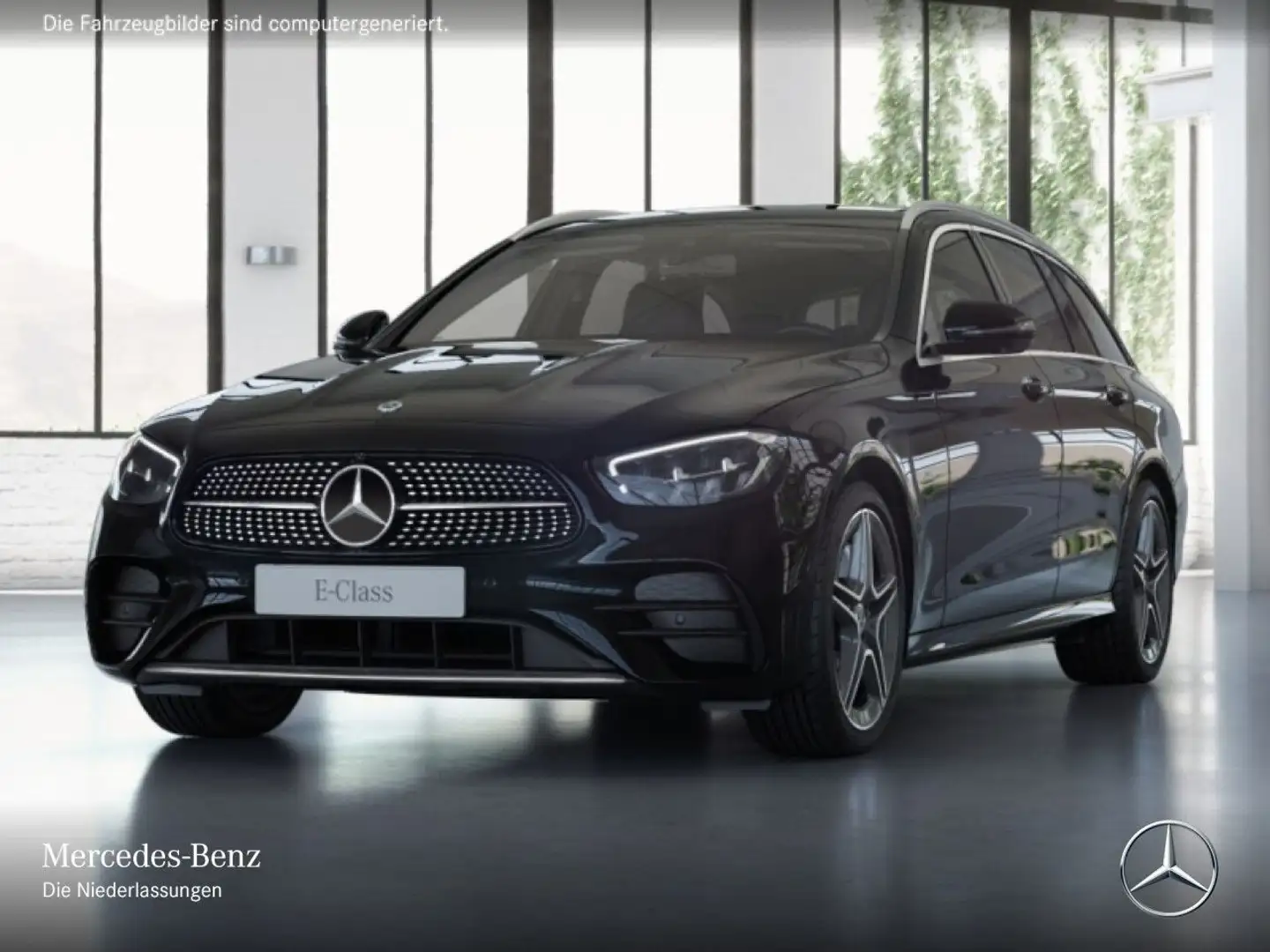 Mercedes-Benz E 300 e T AMG+360+AHK+LED+9G Schwarz - 2