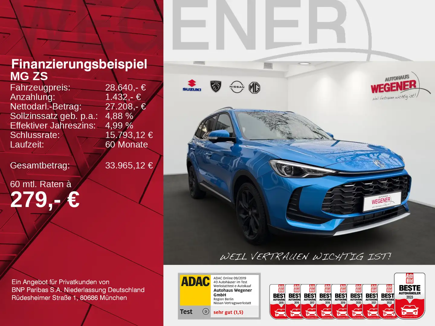 MG ZS G ZS HYBRID+ LUXERY NAVI 360° SHZ LED Blau - 2