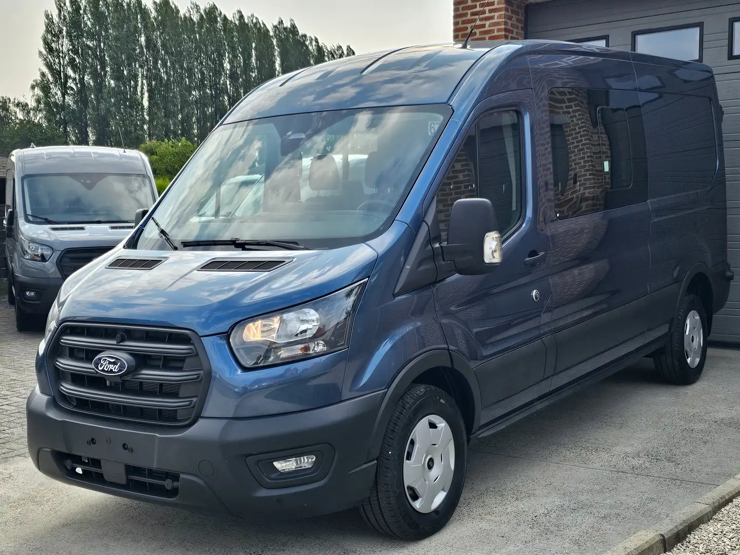 Ford Transit 35.990EX Dub Cab 7Zits - NIEUW MODEL 2024 - 0 KM Blauw - 2