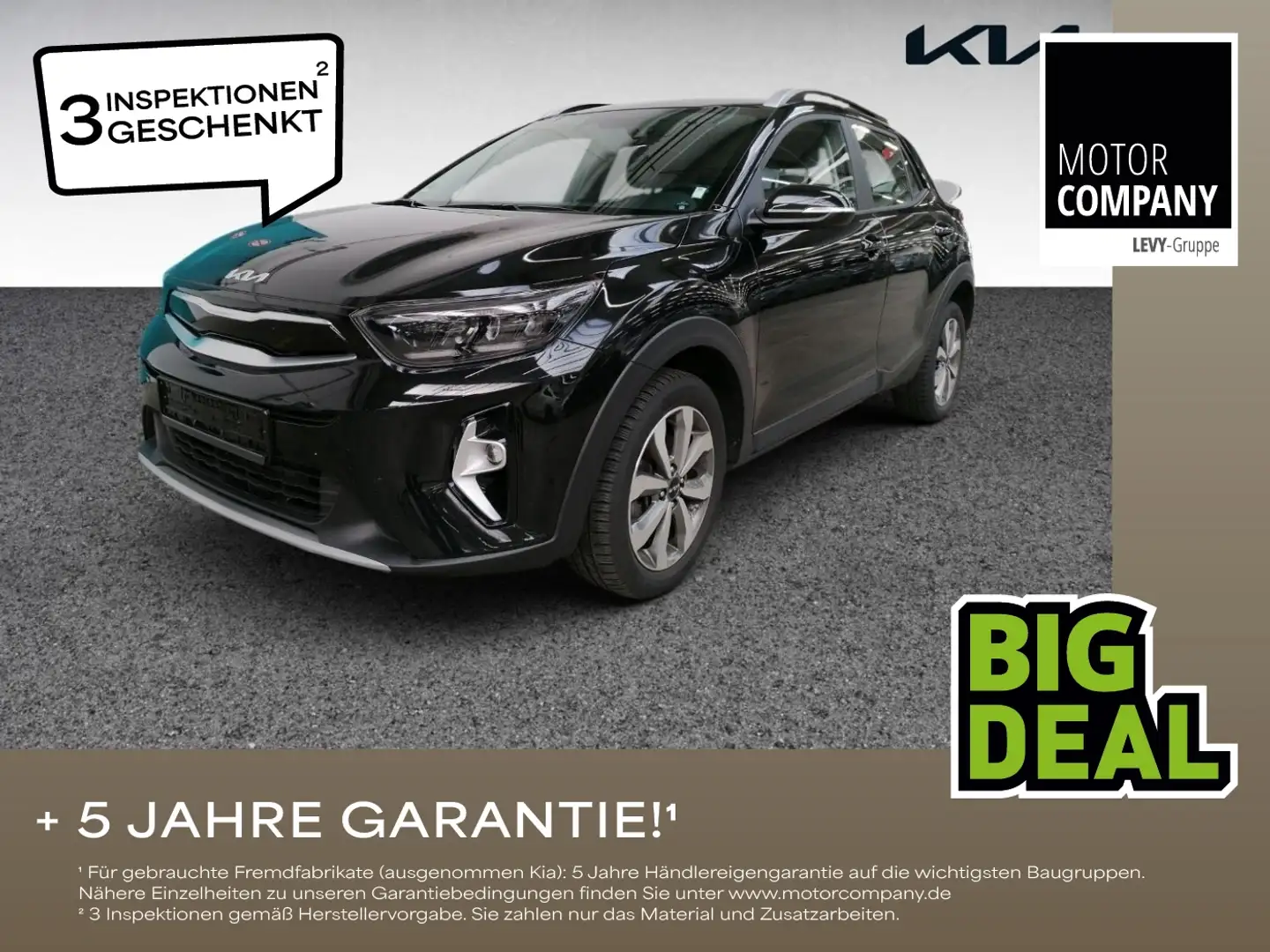Kia Stonic 1.0 T-GDI Vision +DCT+Navi+R.Kam+Allwetter Noir - 1